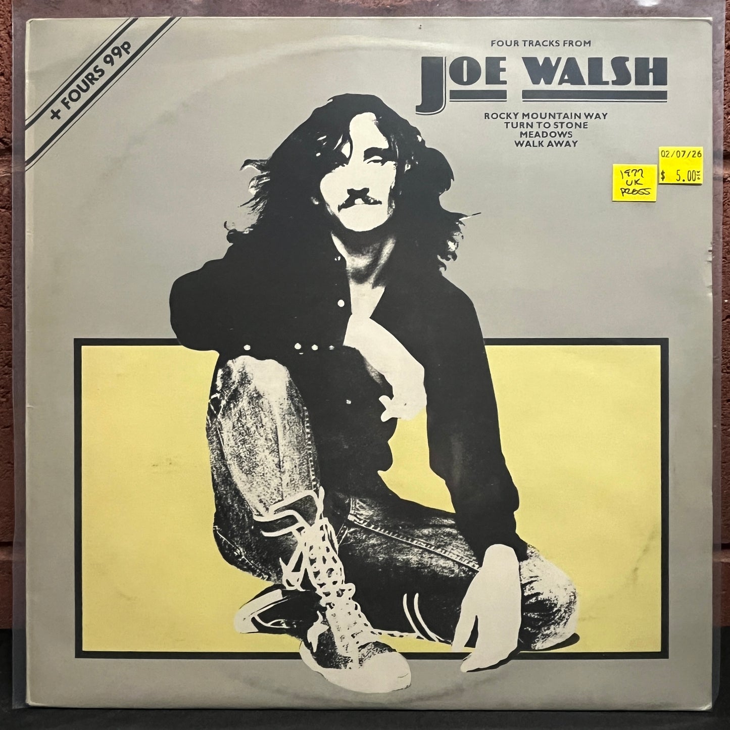 Used Vinyl: Joe Walsh "Four Tracks From Joe Walsh" 12" (1977 UK Press)