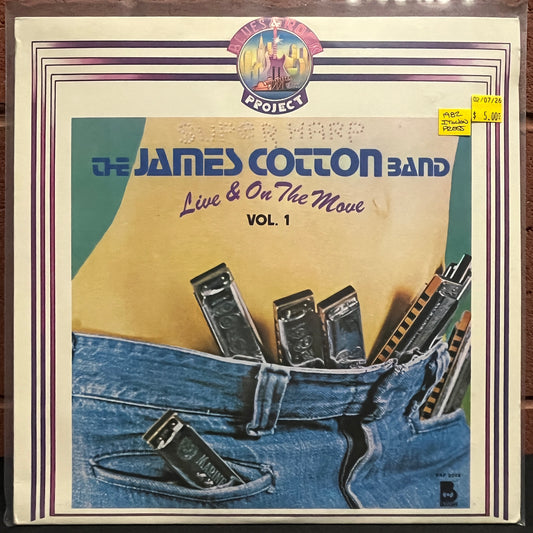 Used Vinyl: The James Cotton Band ‎"Live And On The Move Vol. 1" LP (1982 Italian Press)