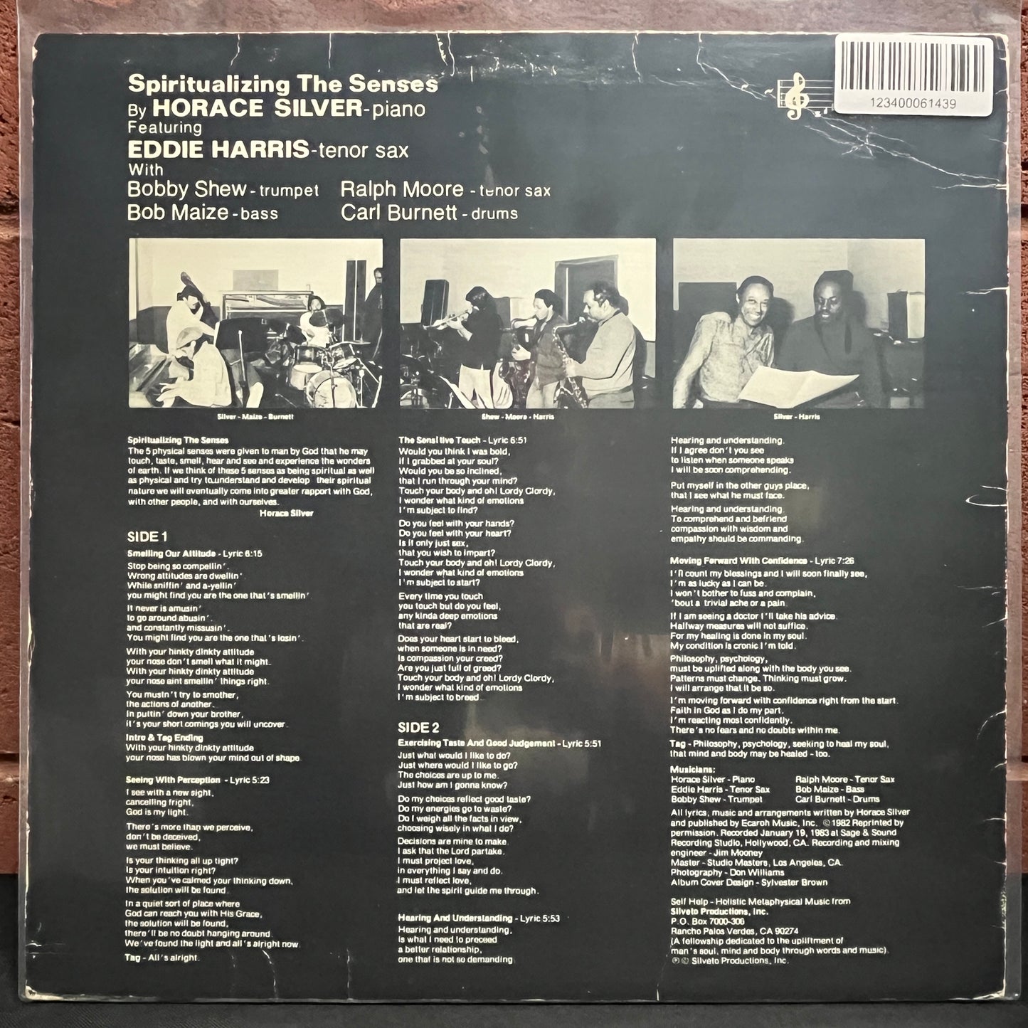 Used Vinyl: Horace Silver ‎"Spiritualizing The Senses" LP (1983 Press)