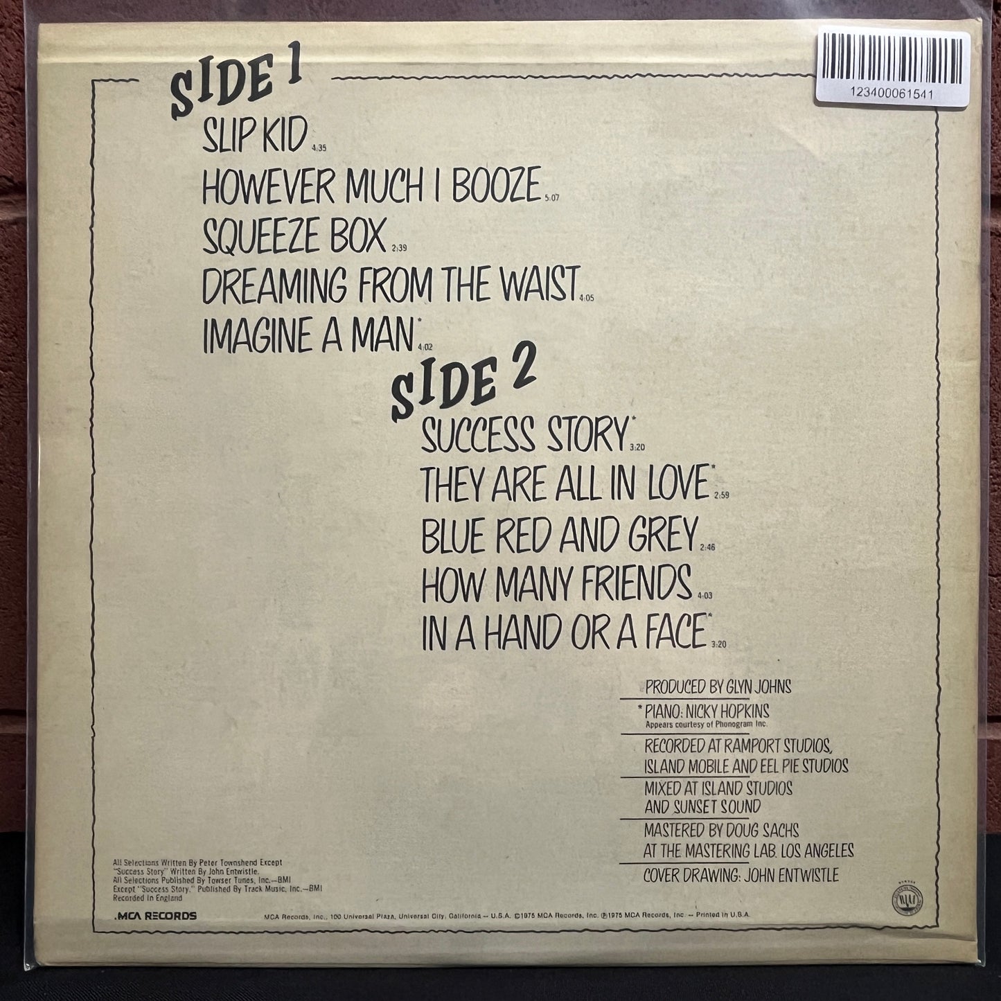 Used Vinyl: The Who "By Numbers" LP