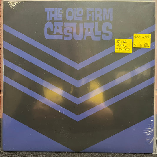 Used Vinyl: The Old Firm Casuals "Never Say Die" 7" (2014 Press, Sealed Blue Vinyl)