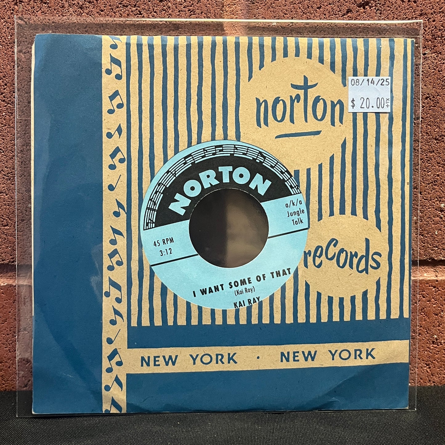 Used Vinyl: Kai Ray "I Want Some Of That / Trashman's Blues" 7" (2004 pressing)