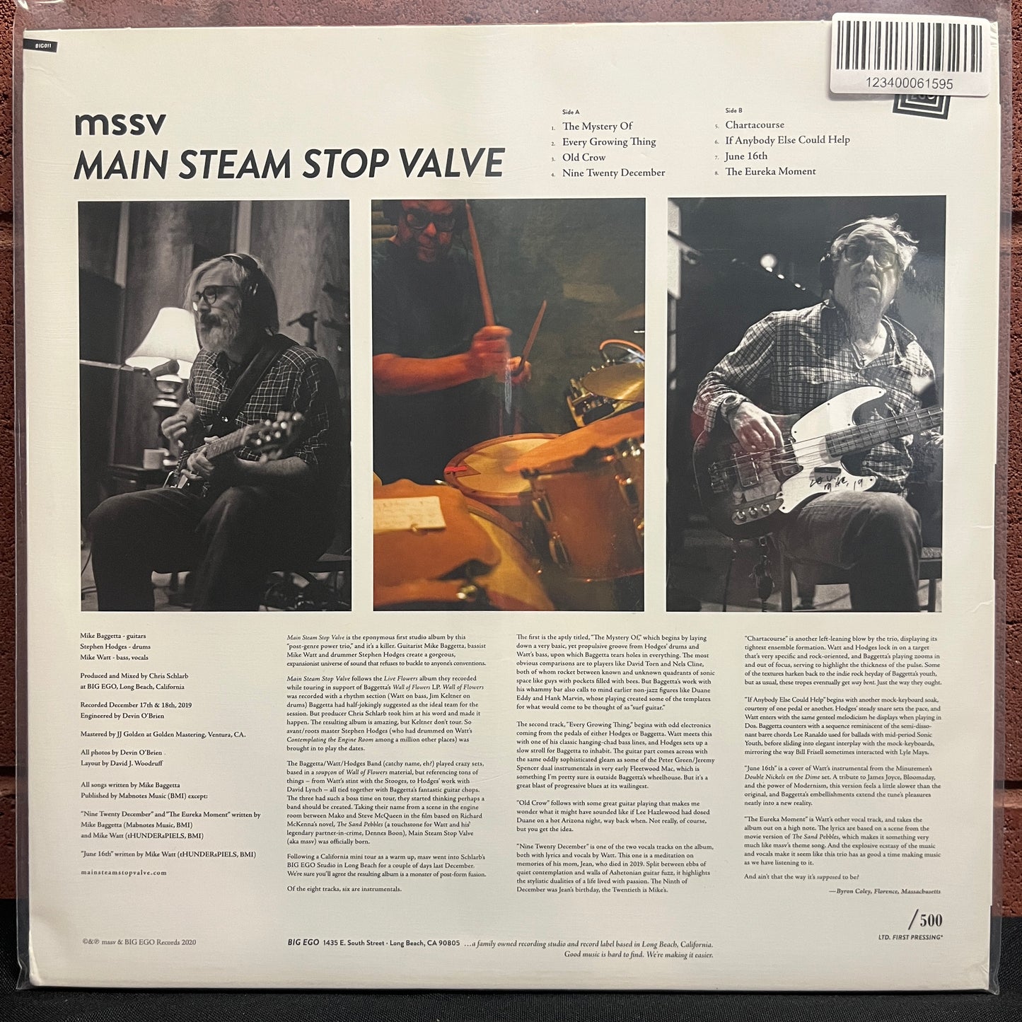 Used Vinyl: MSSV "Main Steam Stop Valve" LP (2020 Press)