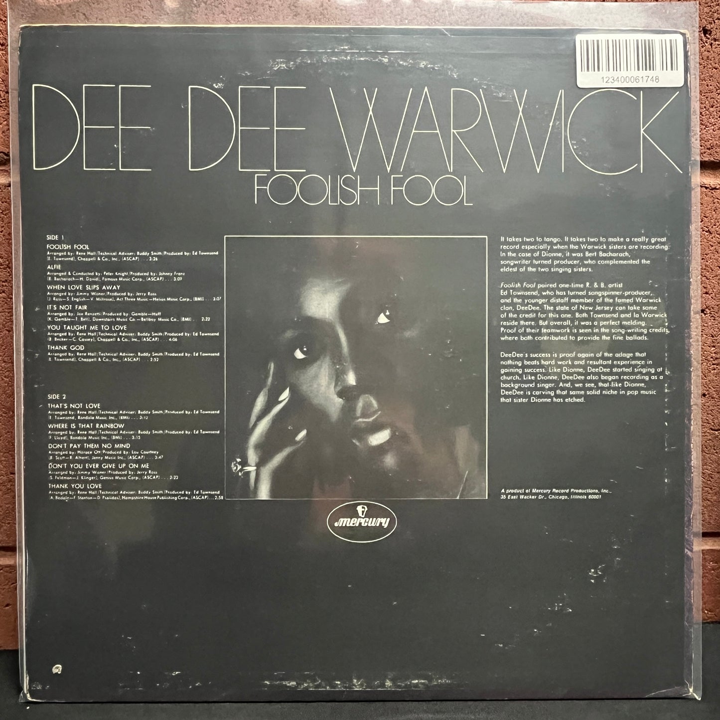 Used Vinyl: Dee Dee Warwick "Foolish Fool" LP (1969 Press)