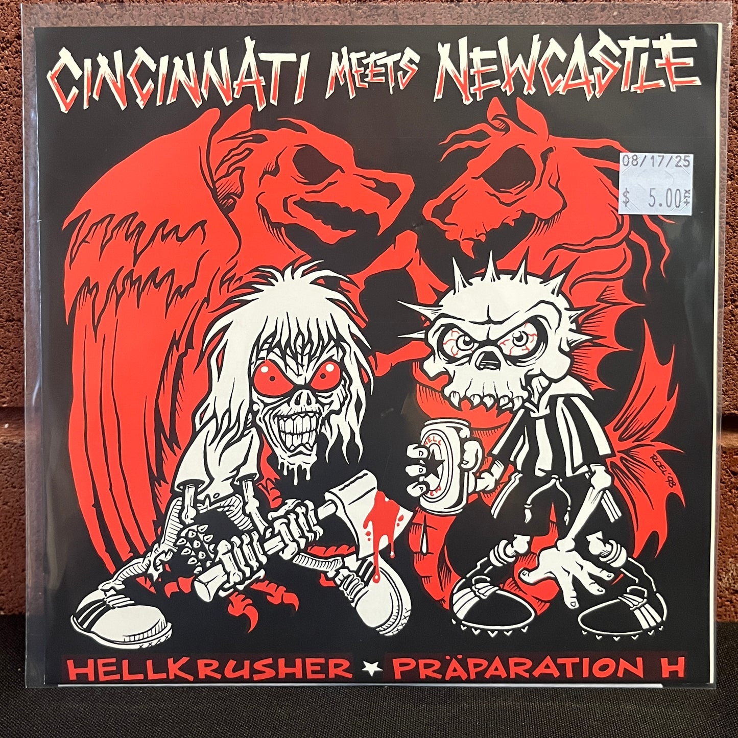 Used Vinyl: Hellkrusher / Praparation H "Cincinnati Meets Newcastle" 7"
