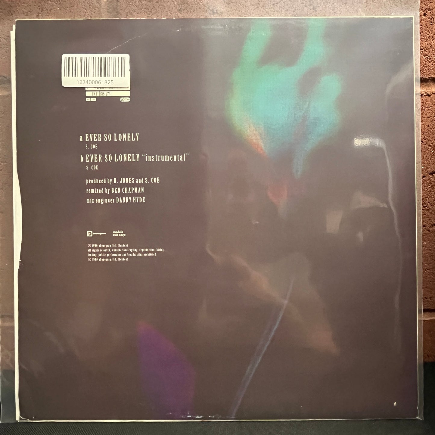 Used Vinyl: Monsoon ‎"Ever So Lonely (Remixed By Ben Chapman)" 12" (1990 UK Press)