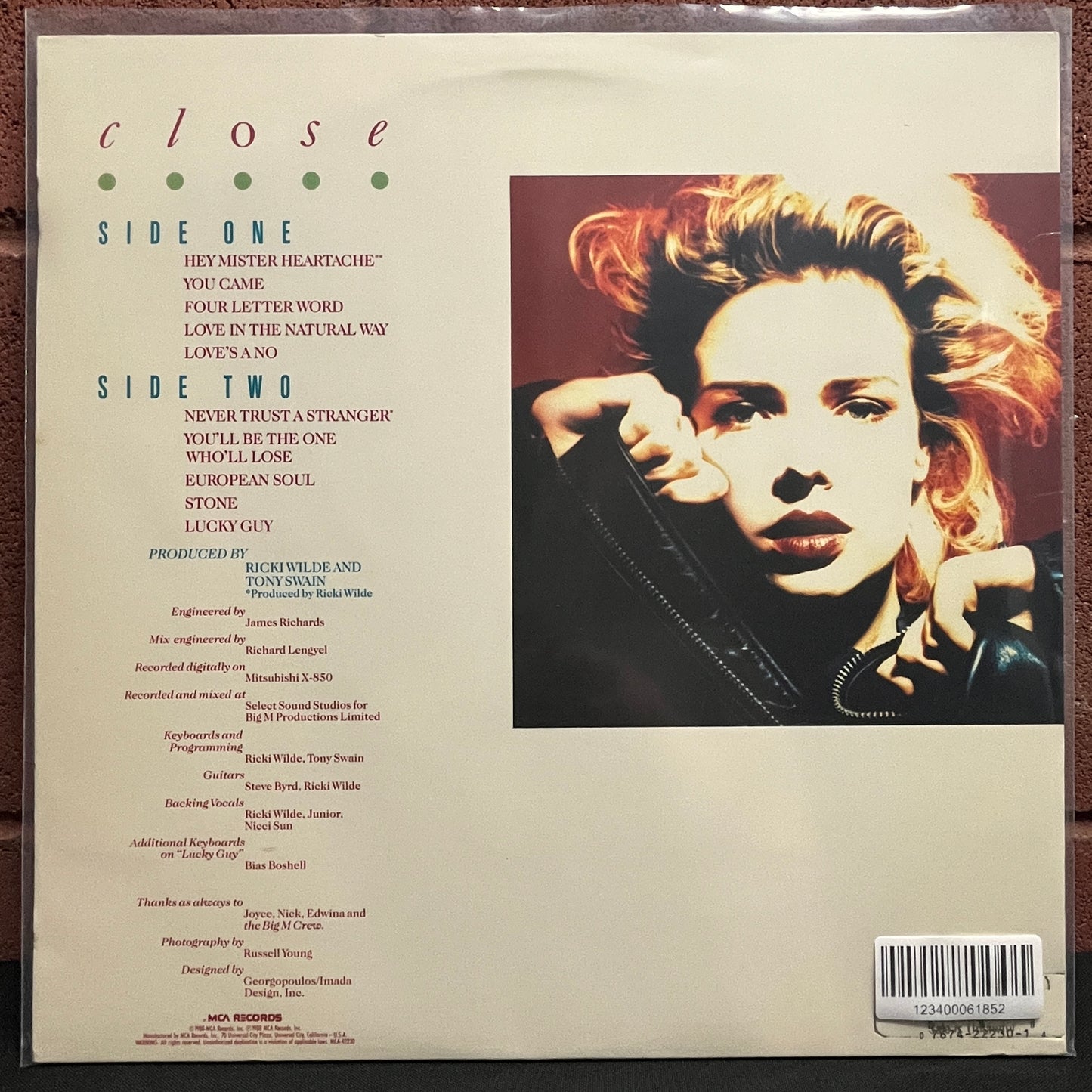Used Vinyl: Kim Wilde "Closer" LP (1988 Press)