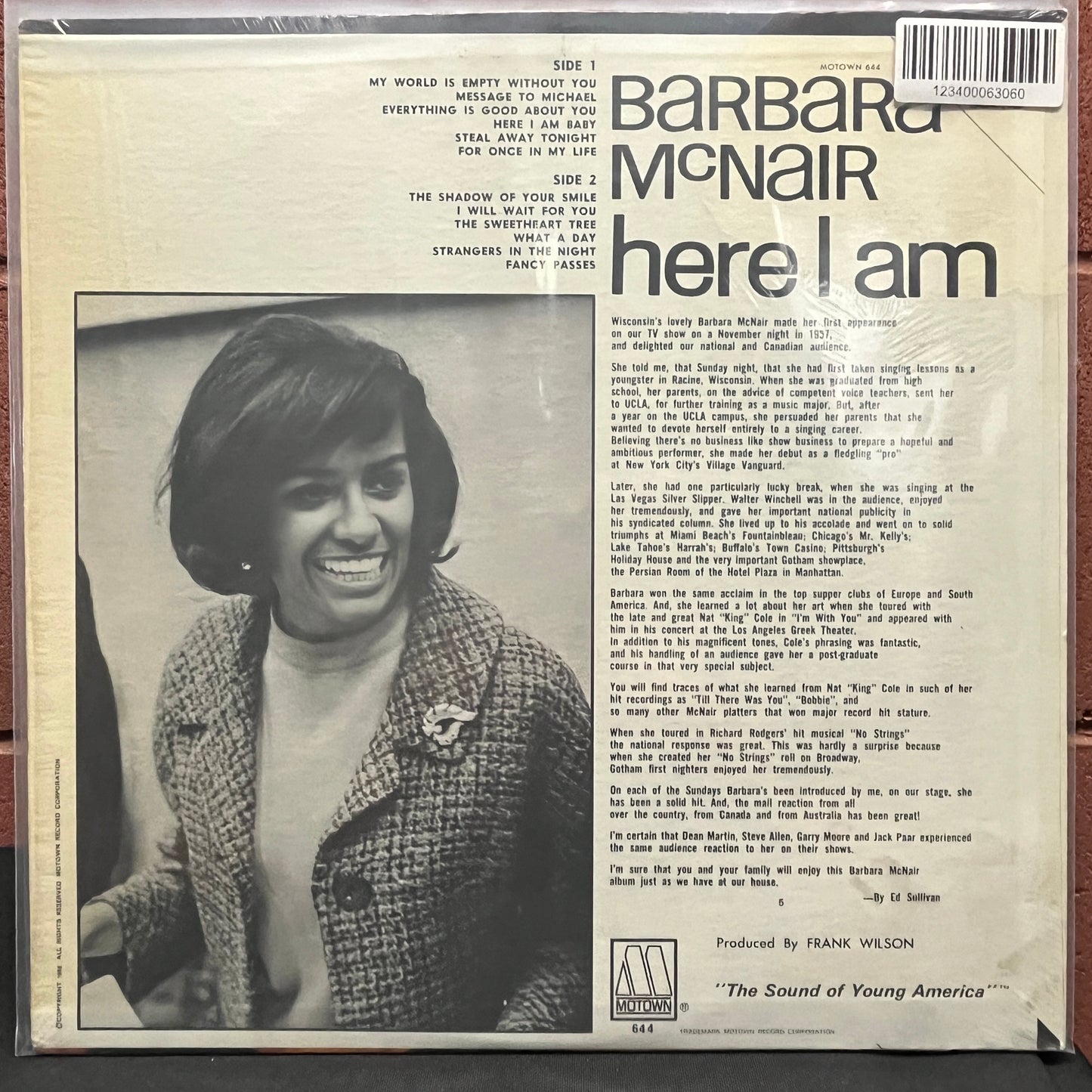 Used Vinyl: Barbara McNair "Here I Am" LP (1966 Mono Press)