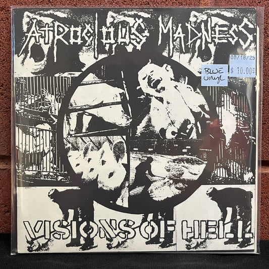 Used Vinyl: Atrocious Madness "Visions Of Hell" 7" (Blue Vinyl)