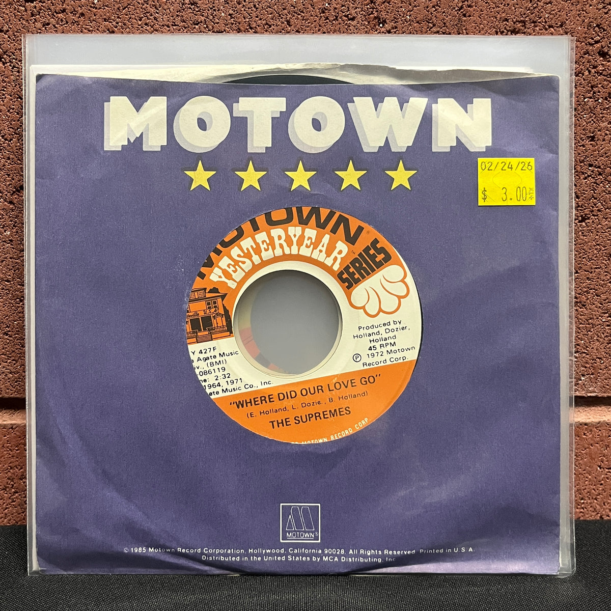 Used Vinyl: Supremes "Where Did Our Love Go / Baby Love" 7"