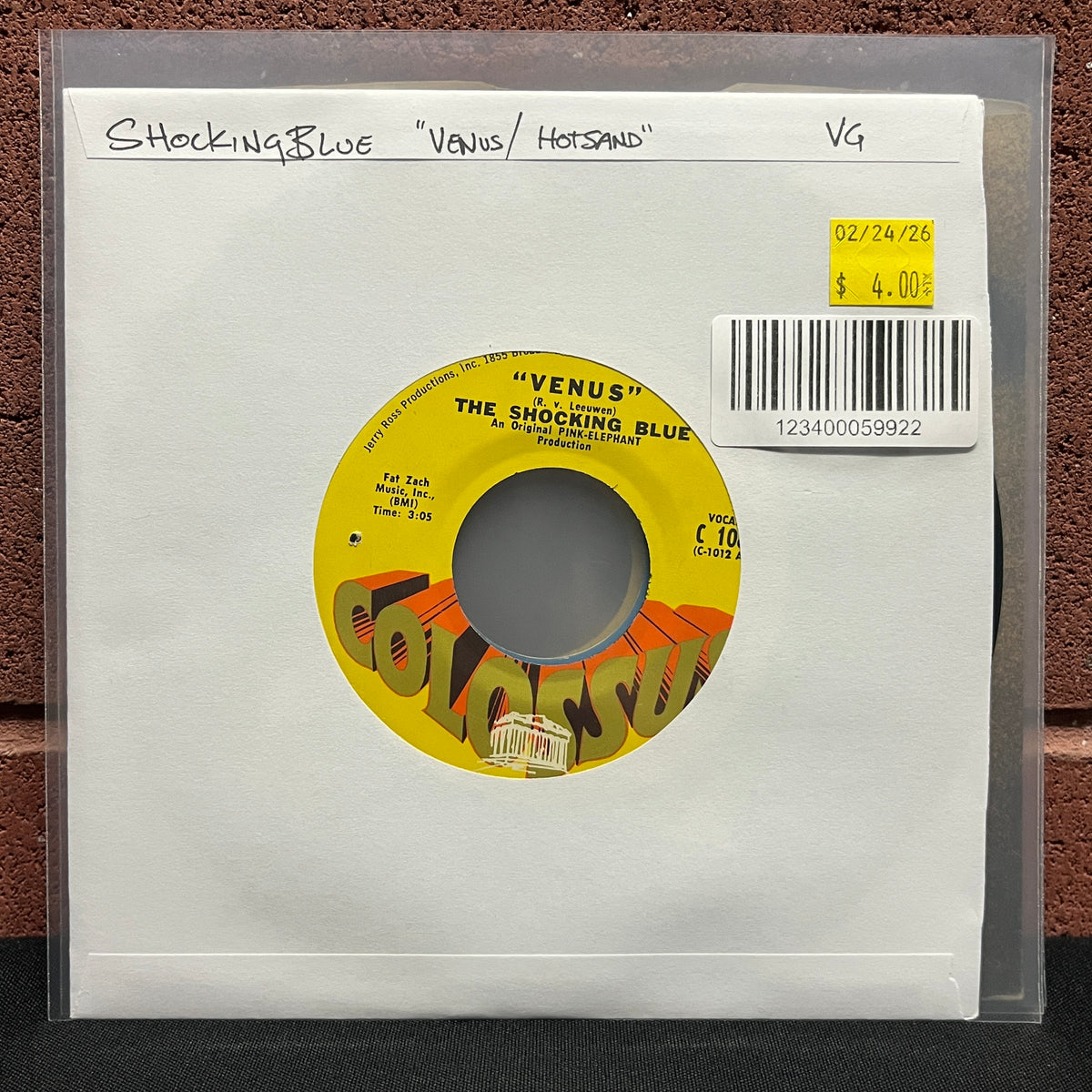 Used Vinyl: Shocking Blue "Venus / Hot Sand" 7"