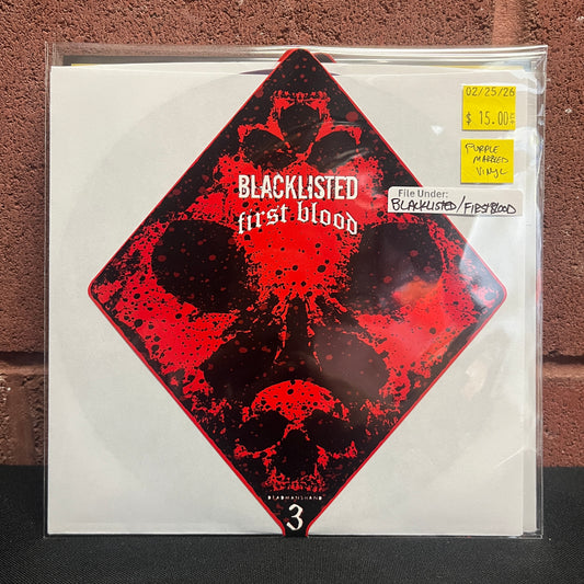 Used Vinyl: Blacklisted / First Blood "Dead Man's Hand (Split)" 7" (Purple marbled vinyl)