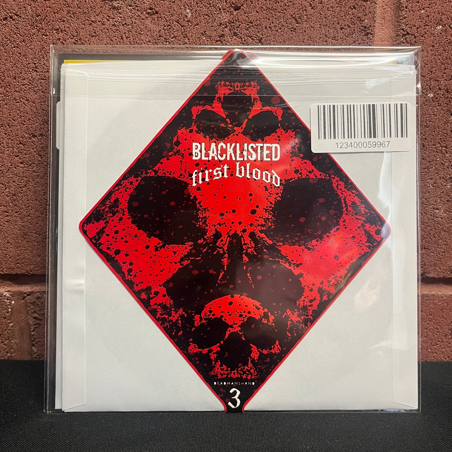 Used Vinyl: Blacklisted / First Blood "Dead Man's Hand (Split)" 7" (Purple marbled vinyl)