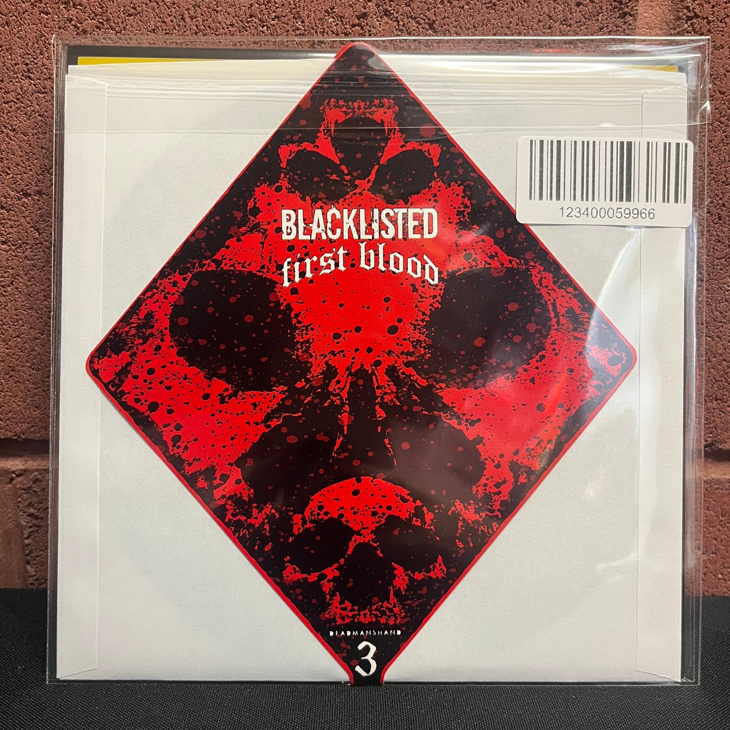 Used Vinyl: Blacklisted / First Blood "Dead Man's Hand (Split)" 7" (Greenish-Blue vinyl)