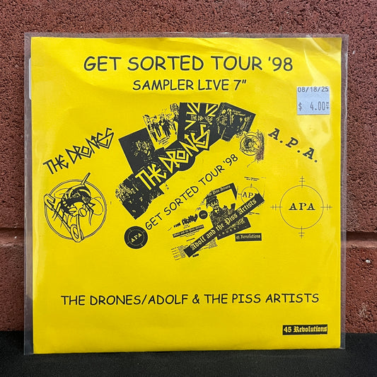 Used Vinyl: The Drones / Adolf & The Piss Artists "Get Sorted Tour '98" 7"