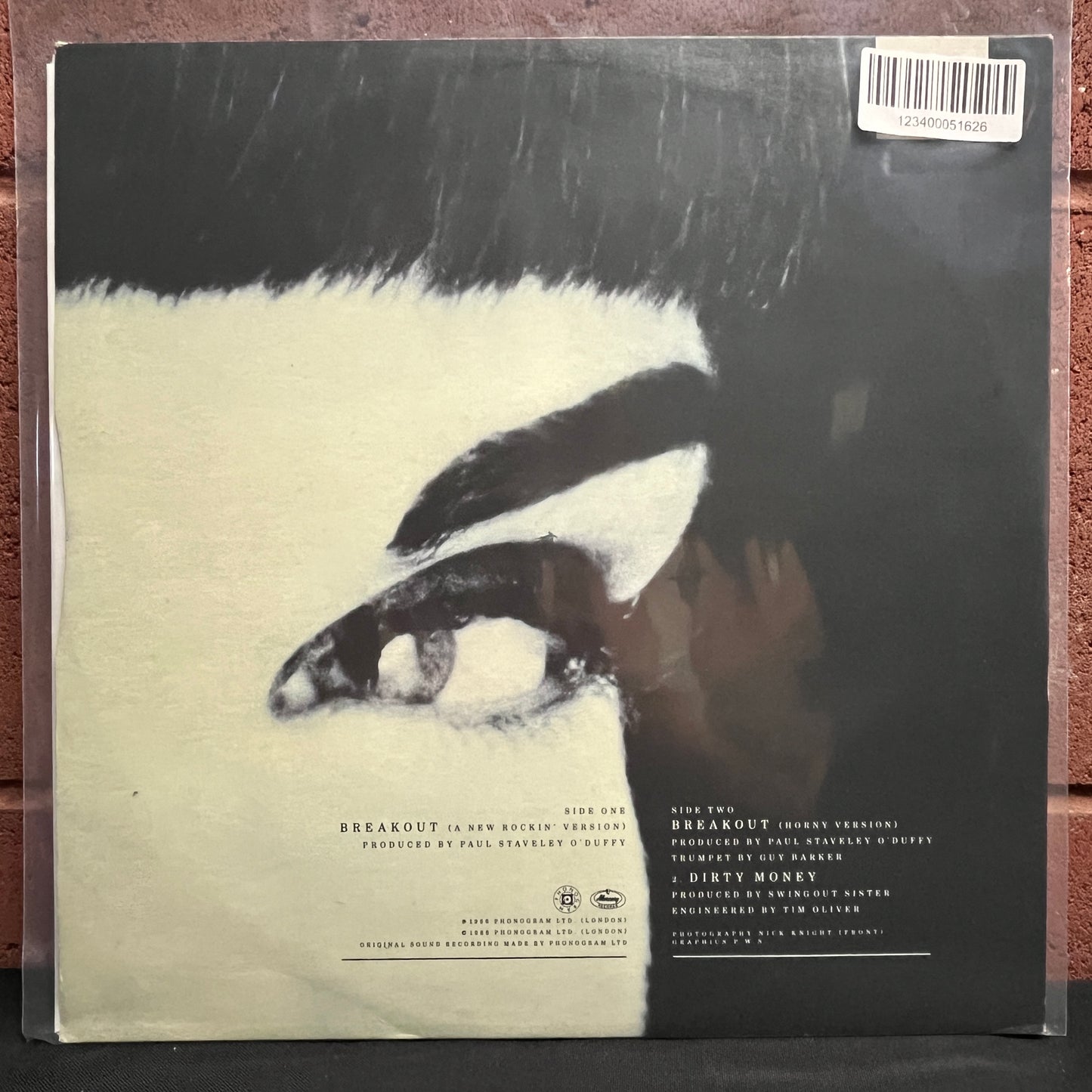 Used Vinyl: Swing Out Sister "Breakout" 12" (Signed Sleeve, with Setlist)