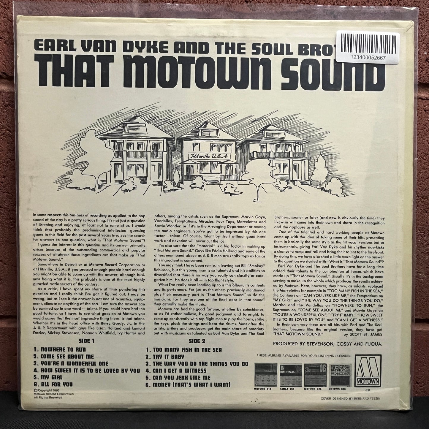 Used Vinyl: Earl Van Dyke & The Soul Brothers "That Motown Sound" LP