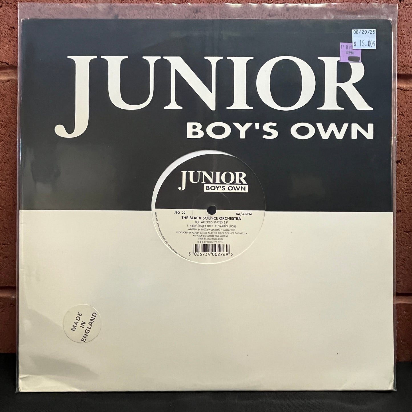 Used Vinyl: Black Science Orchestra "The Altered States EP" 12" Single