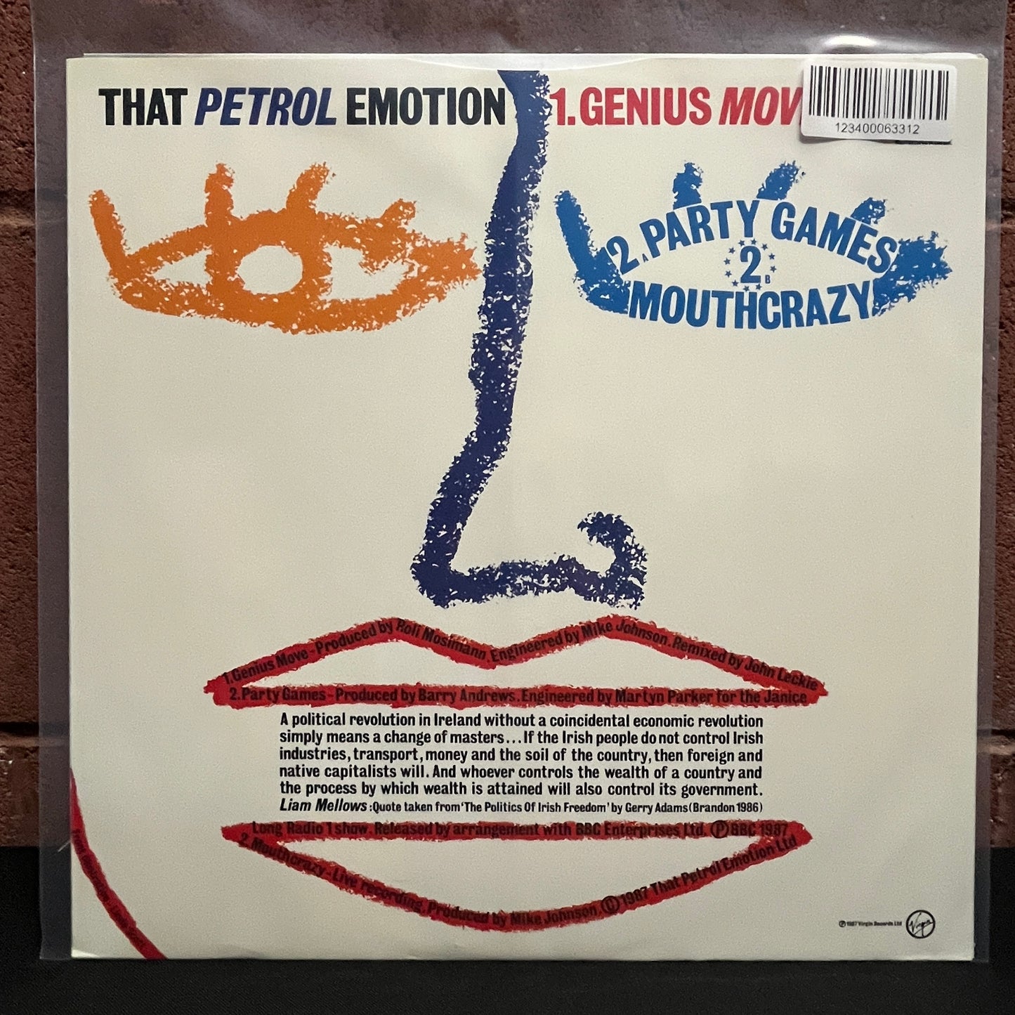 Used Vinyl: That Petrol Emotion ‎"Genius Move" 12" (1987 UK Press)