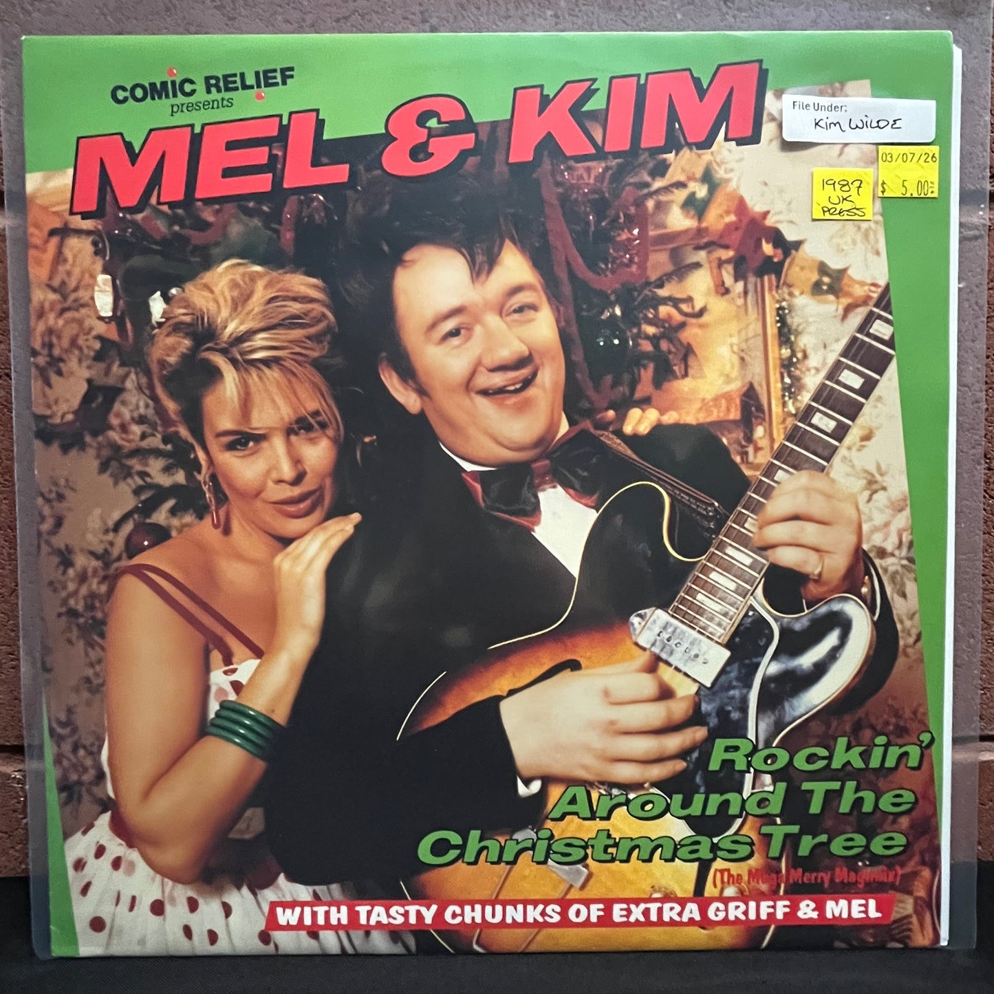 Used Vinyl: Kim Wilde "‎Mel & Kim ‎– Rockin' Around The Christmas Tree" 12" (1987 UK Press)