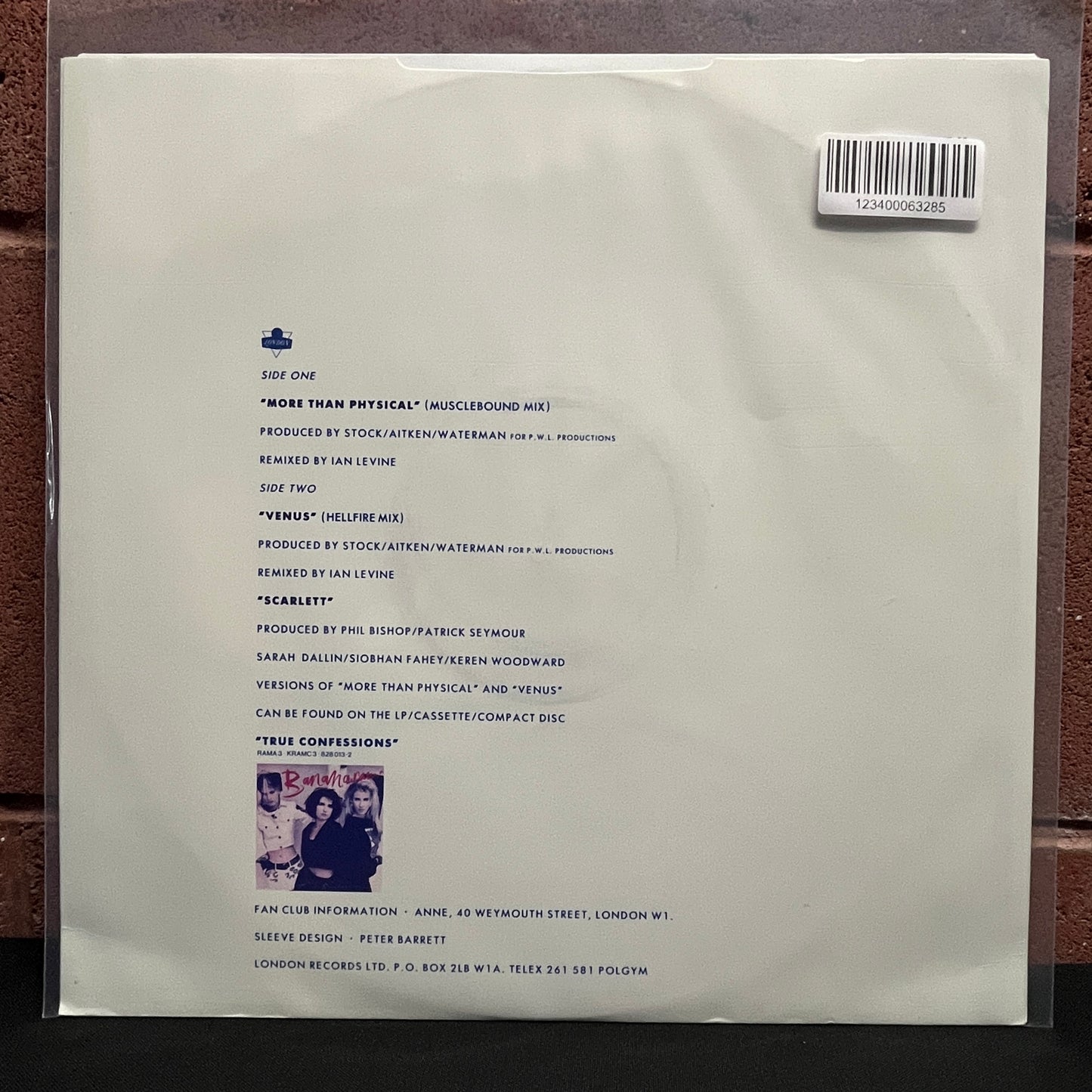 Used Vinyl: Bananarama "More Than Physical / Venus" 12" (1986 UK Press)