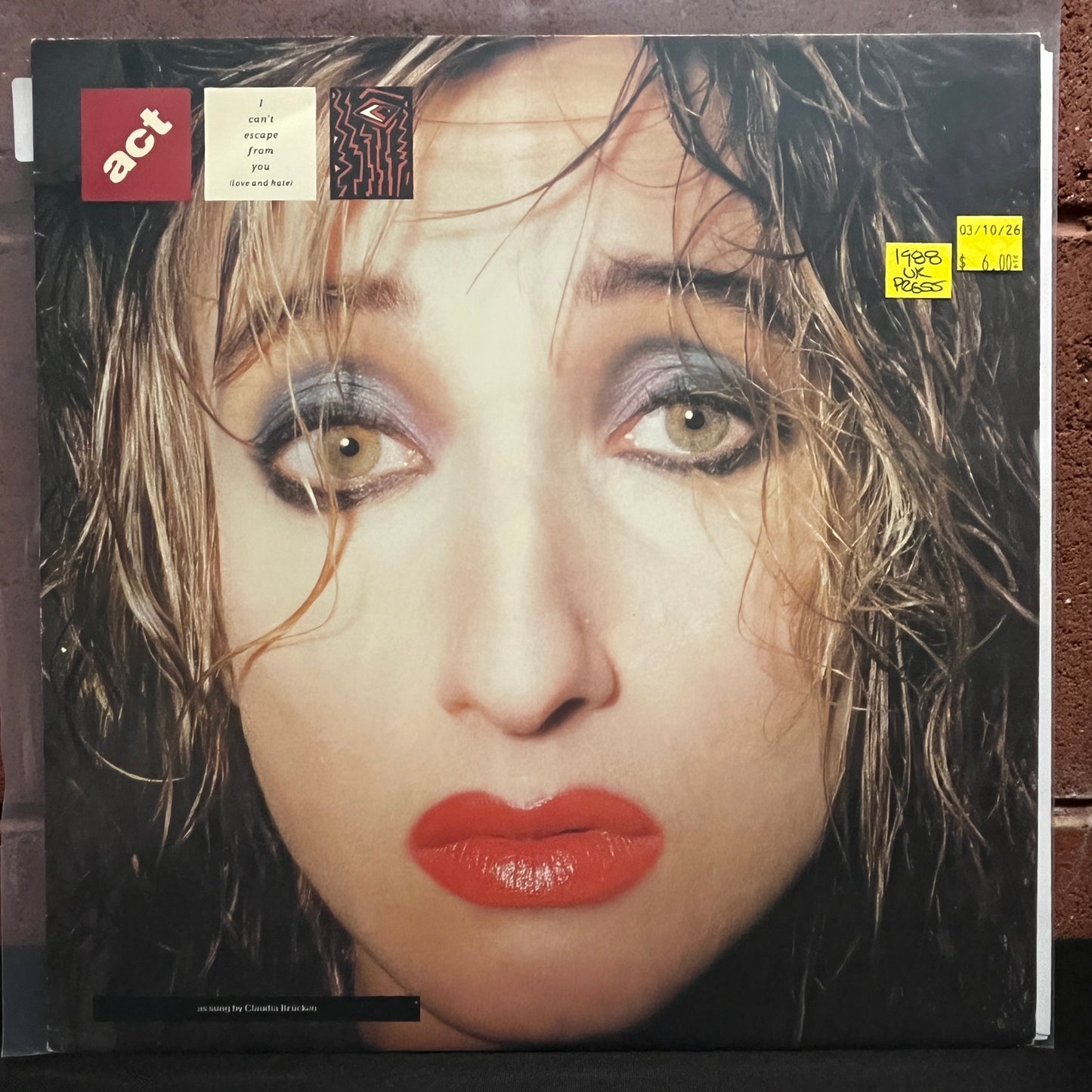 Used Vinyl: Act ‎"I Can't Escape From You (Love And Hate)" 12" (1988 UK Press)