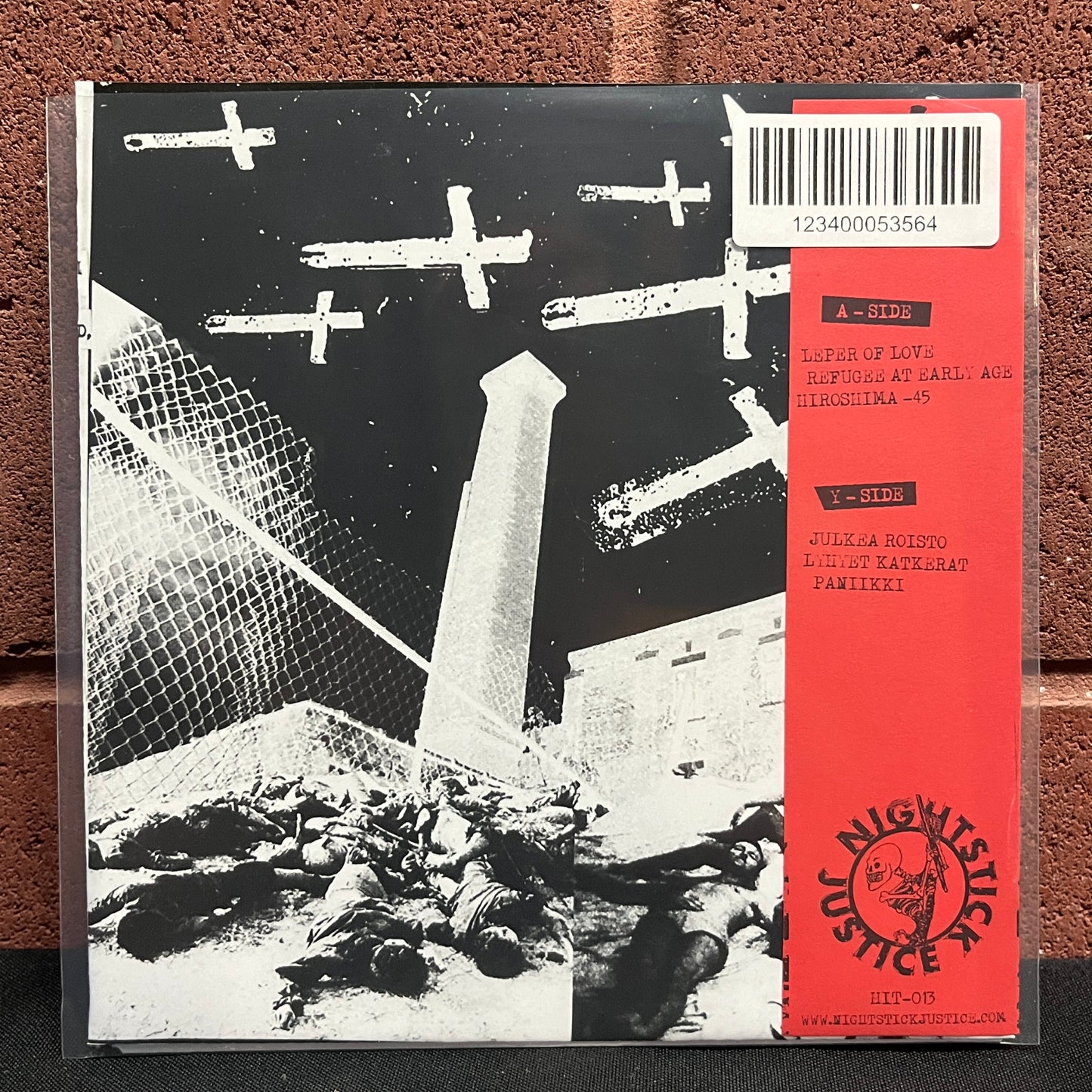 Used Vinyl: Armless Children / Ydinaseeton Pohjola "Split" 7" (Red Vinyl)