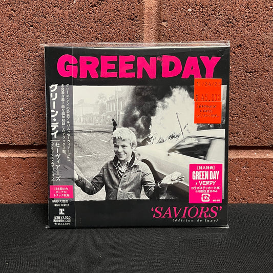 Used CD: Green Day "Saviors (Edition De Luxe)" CD (2025 Japanese Press w/ Bonus Track & VERDY First Run Sticker Sheet)