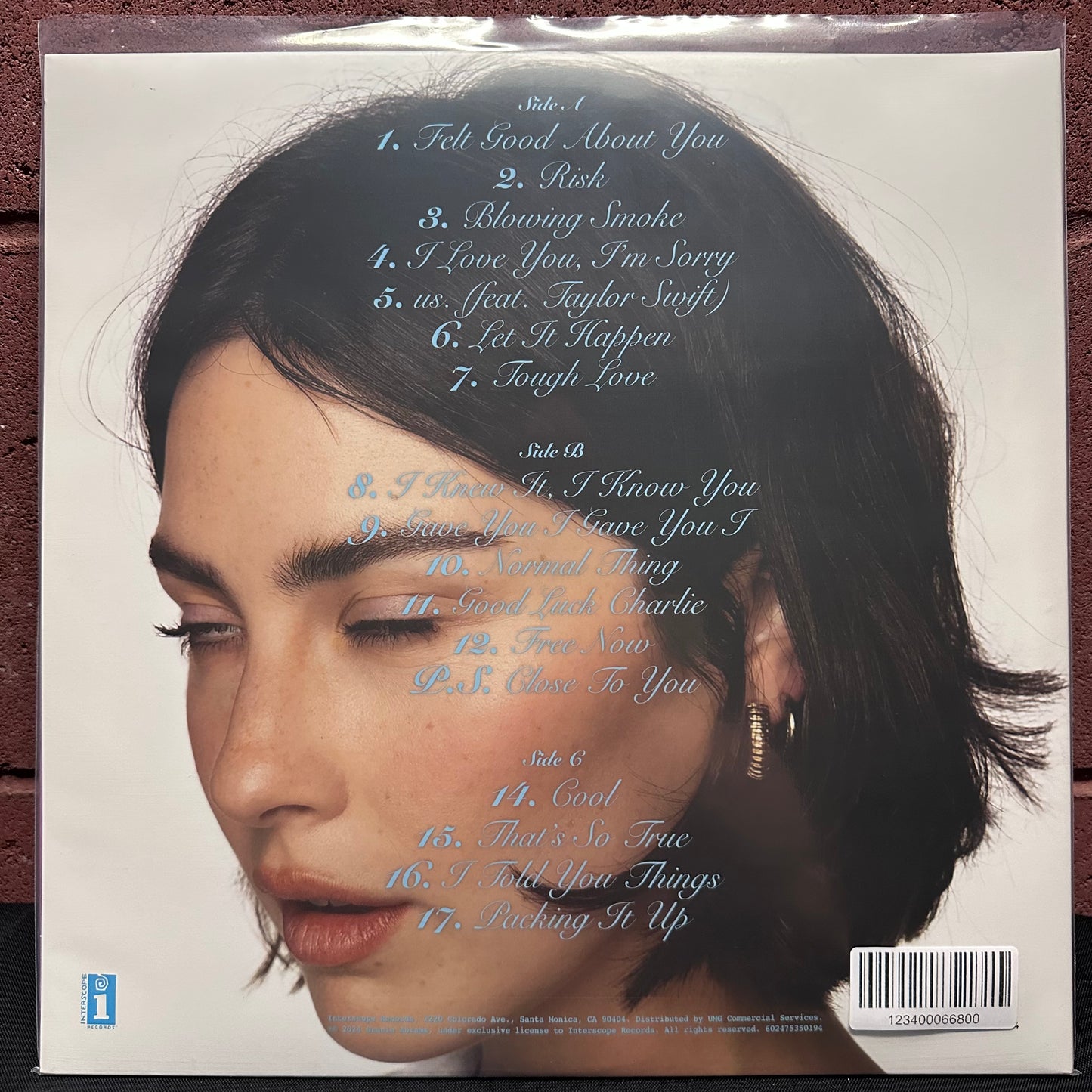 Used Vinyl: Gracie Abrams ‎"The Secret Of Us (Deluxe)" 2xLP (2025 Press - Transparent Blue Vinyl)