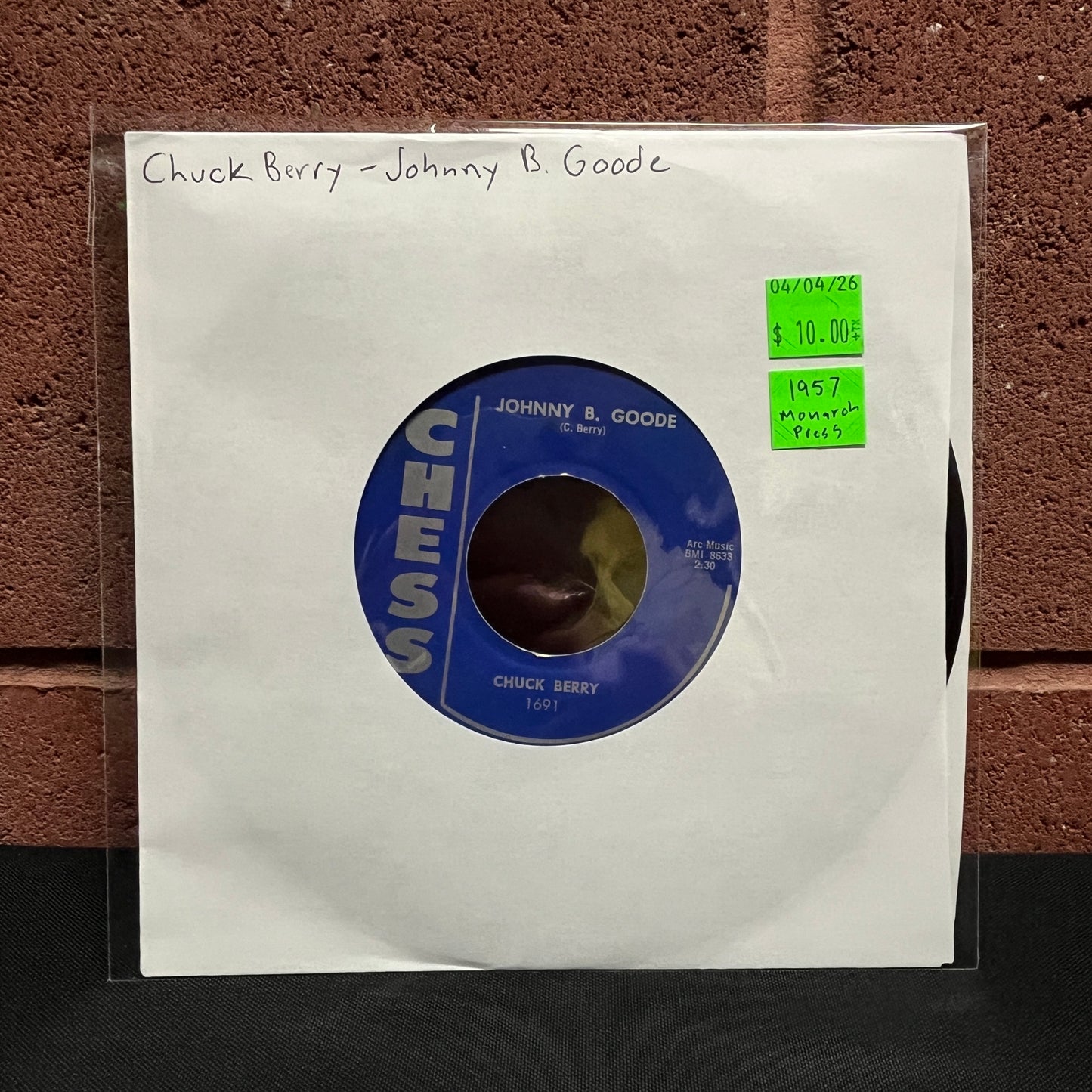 Used Vinyl: Chuck Berry "Johnny B. Goode / Around & Around" 7" (1957 Monarch Pressing)