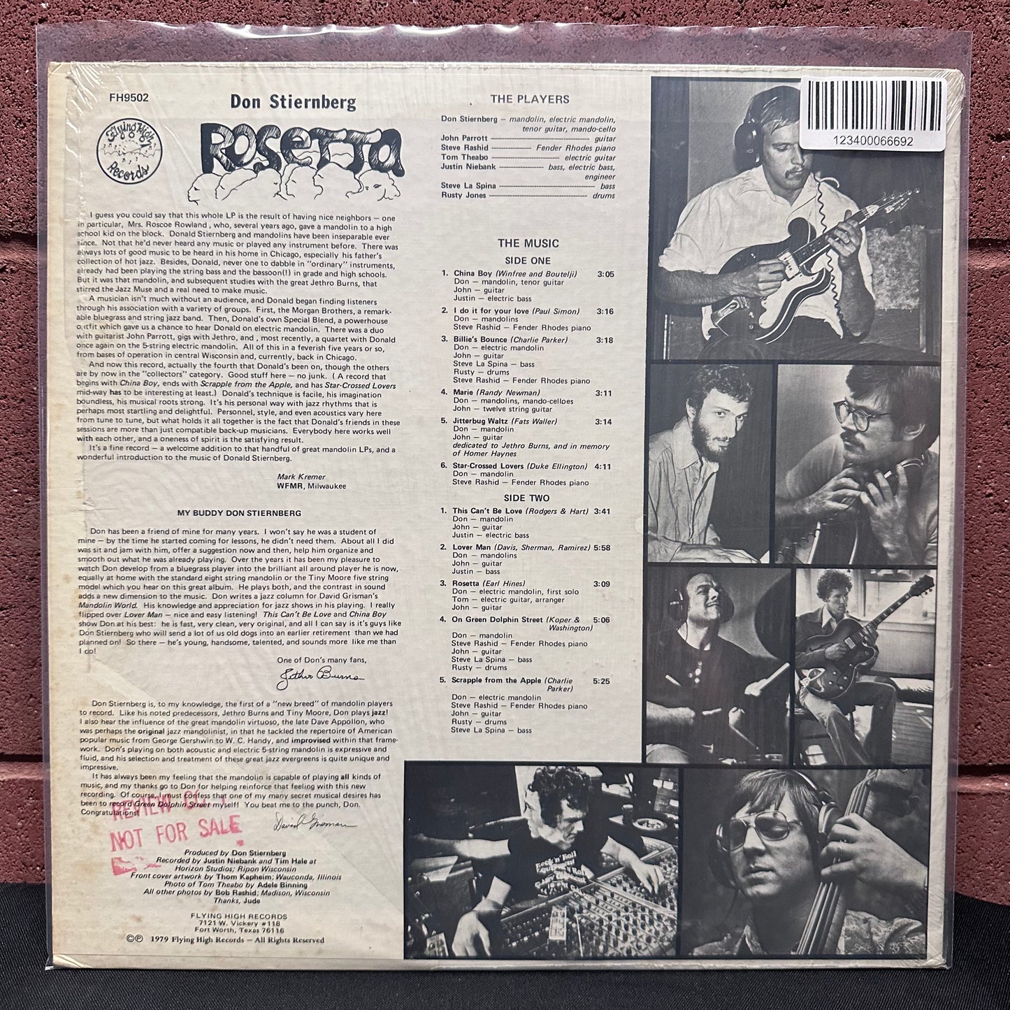Used Vinyl: Don Stiernberg ‎"Rosetta" LP (1979 Press)