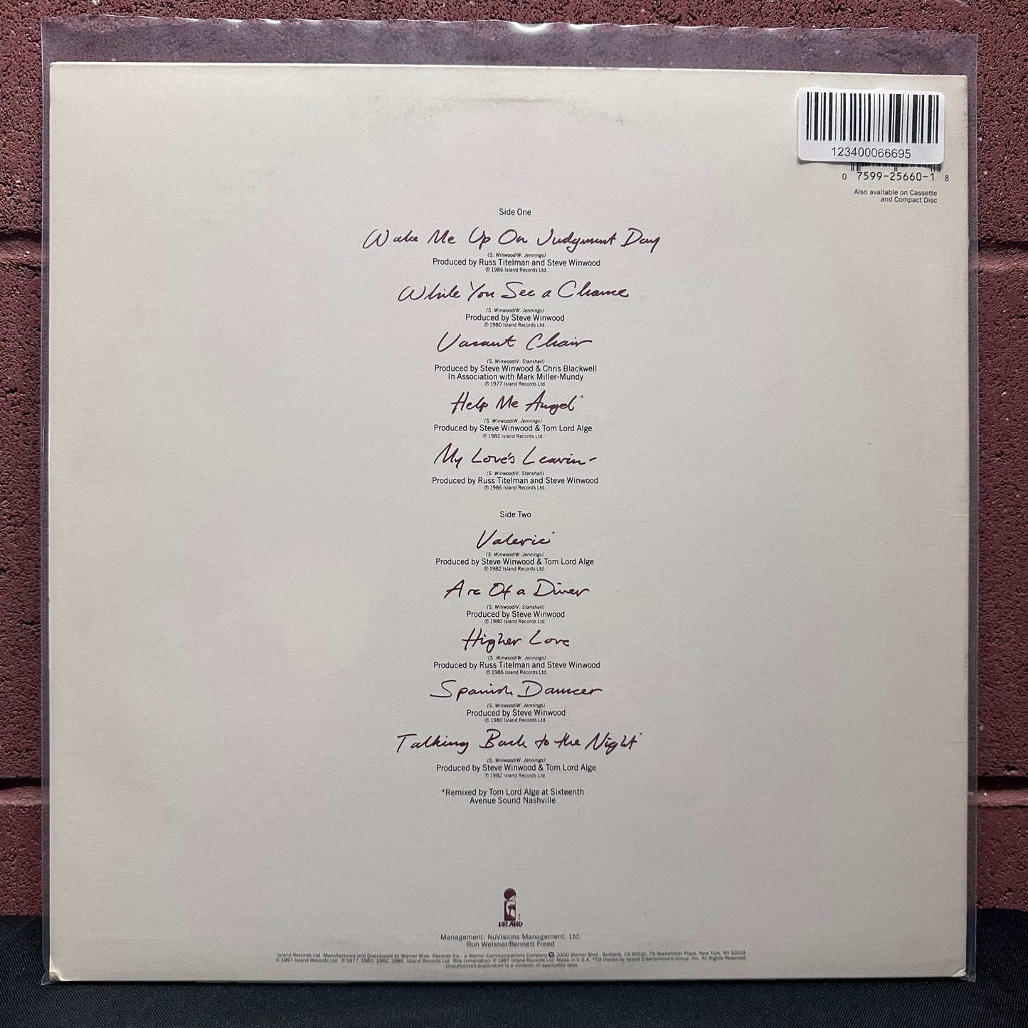 Used Vinyl: Steve Winwood ‎"Chronicles" LP