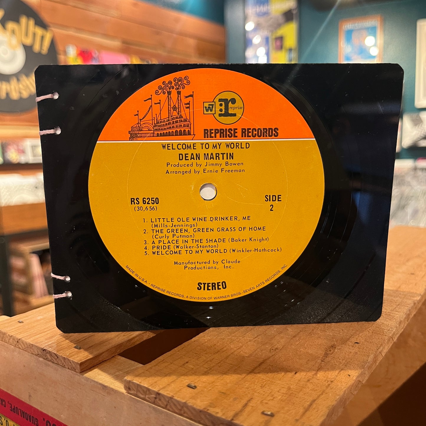 Dean Martin Recycled Vinyl Mini-Journal