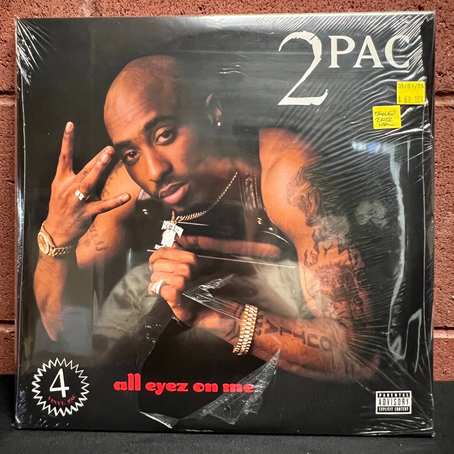 Used Vinyl: 2Pac "All Eyez On Me" 4xLP (2022 Press)