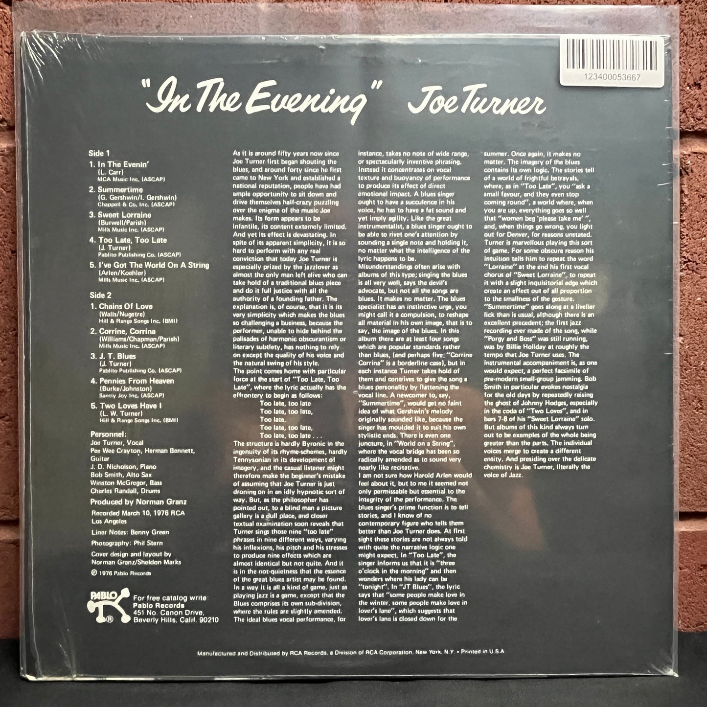 Used Vinyl: Joe Turner "In The Evening" LP