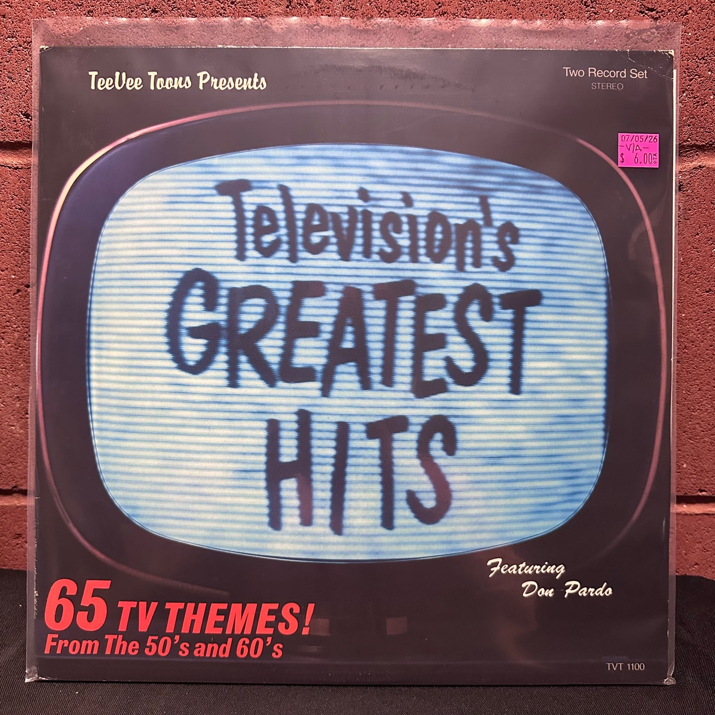 Used Vinyl:  V/A - "Television's Greatest Hits (65 TV Themes! From The 50's And 60's)" 2xLP (1985 Press)