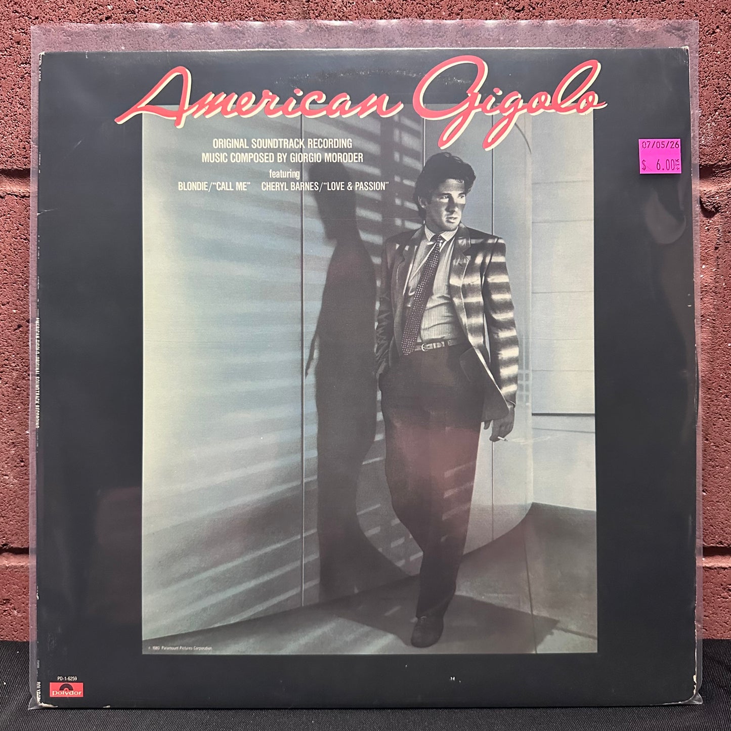 Used Vinyl: Giorgio Moroder "American Gigolo (Original Soundtrack Recording)" LP (1980 Press)