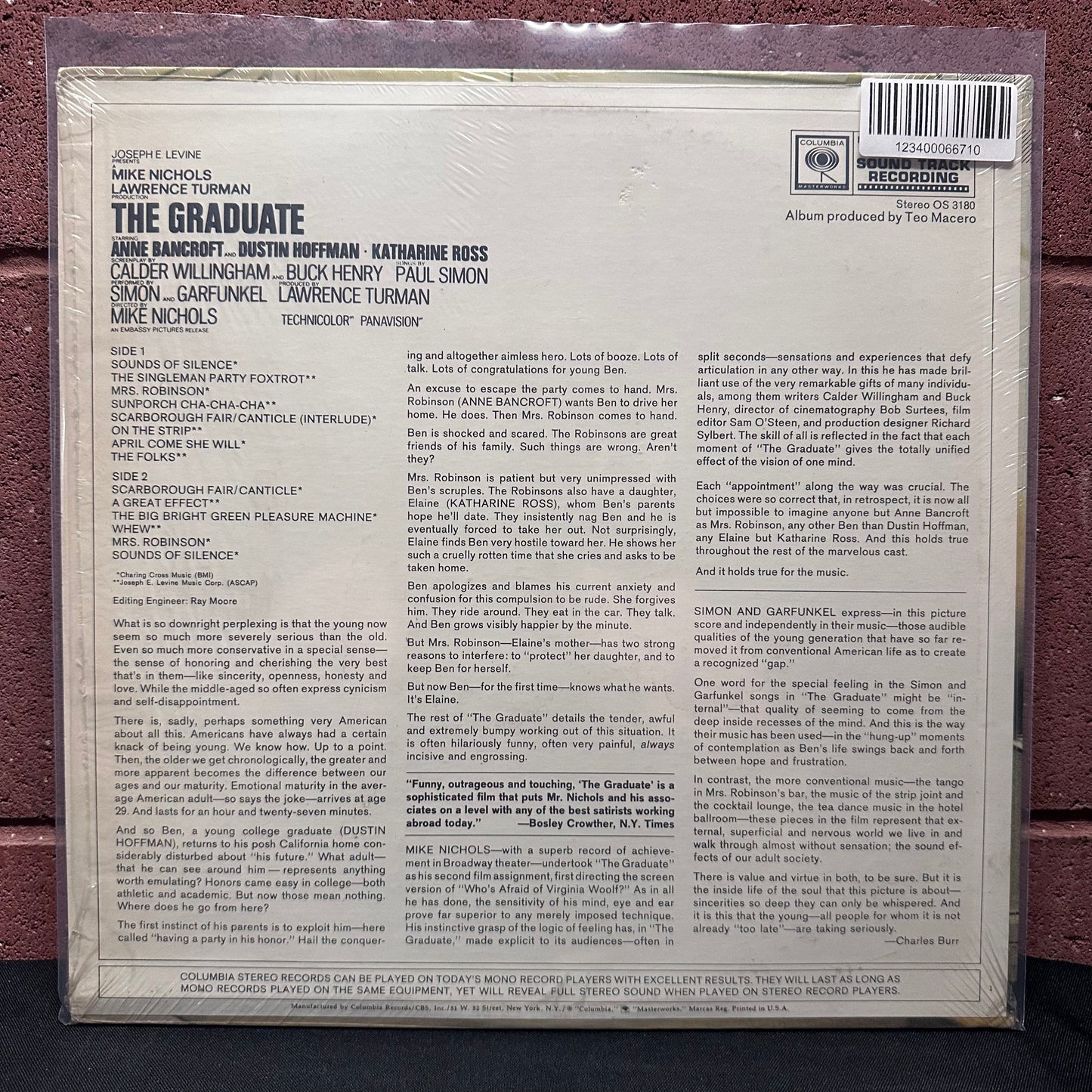 Used Vinyl: V/A - "The Graduate (Original Sound Track Recording)" LP (1968 Press)