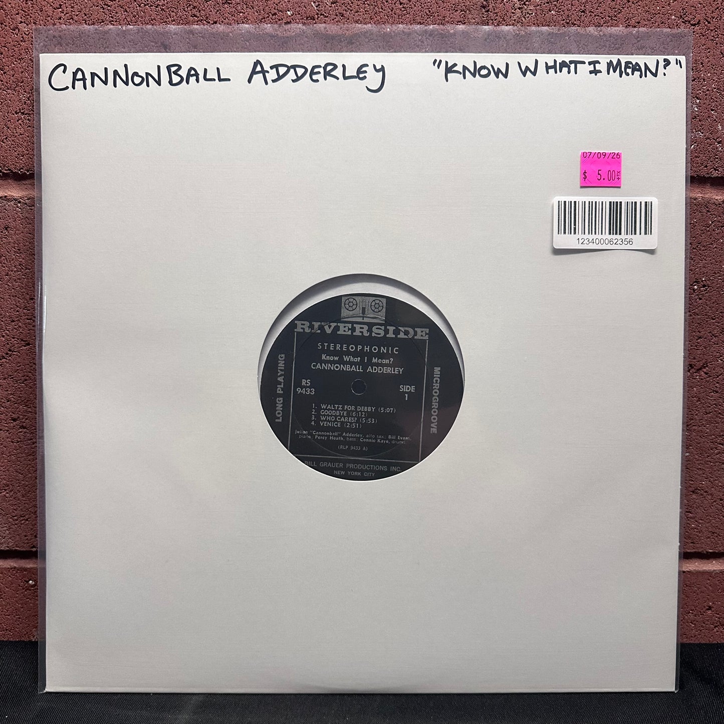 Used Vinyl: Cannonball Adderley "Know What I Mean?" LP (No Cover)