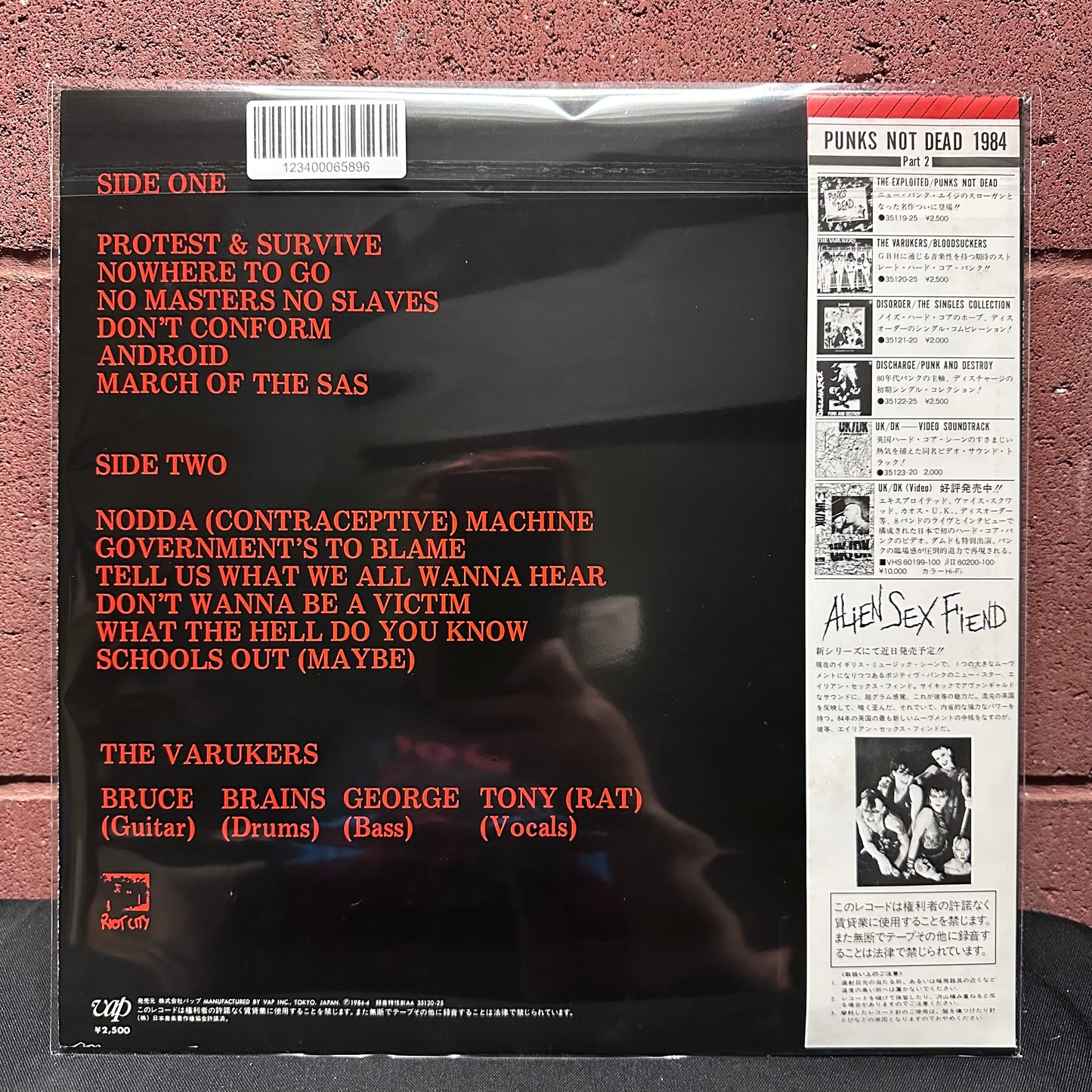 Used Vinyl: The Varukers "Bloodsuckers" LP (Japanese Issue w/ Rare Poster!)