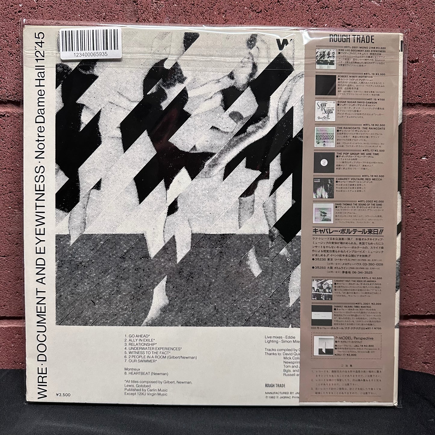 Used Vinyl: Wire "Document And Eyewitness" LP (1982 Japanese Promo Copy)