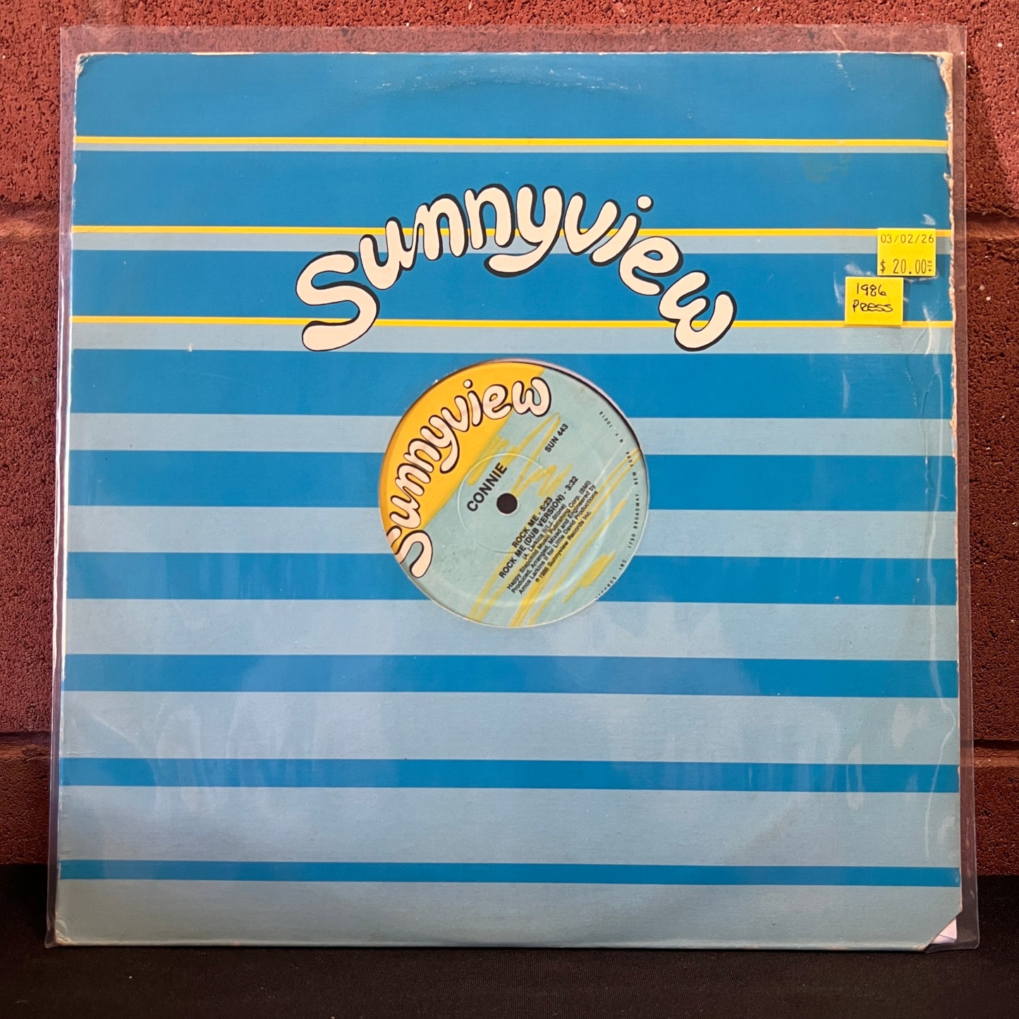 Used Vinyl: Connie ‎"Rock Me / I Can't Stop" 12" (1986 Press)