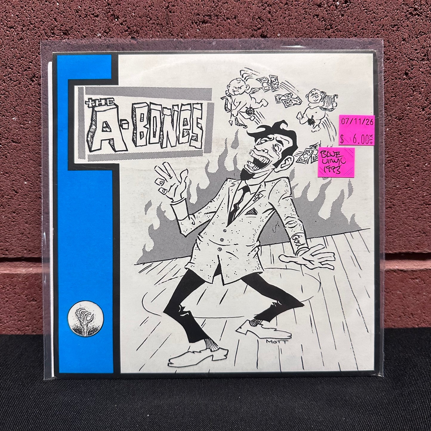 Used Vinyl: The A-Bones ‎"The World's Greatest Sinner" 7" (1993 Aussie Press - Blue Vinyl)