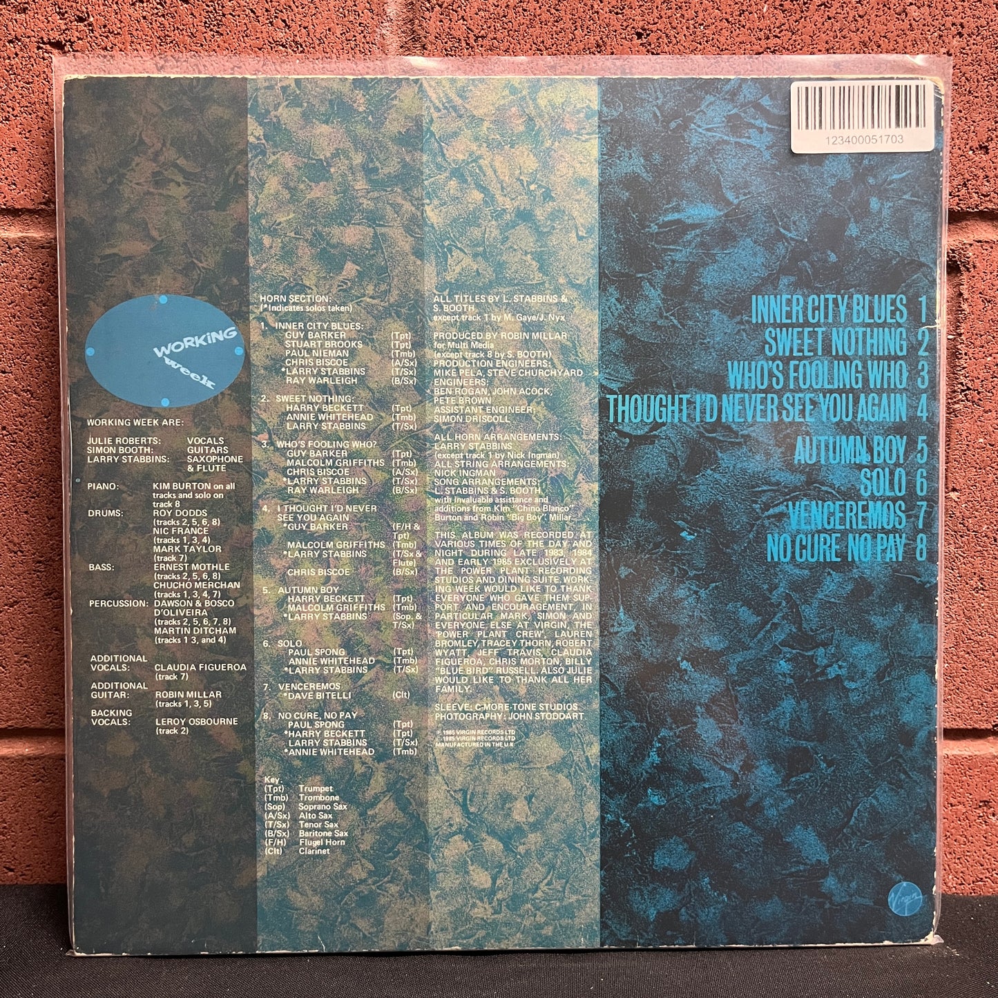 Used Vinyl: Working Week "Working Nights" LP + 12"