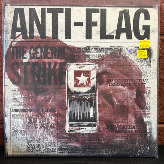 Used Vinyl: Anti-Flag "The General Strike" LP (Clear with Red Splatter vinyl)