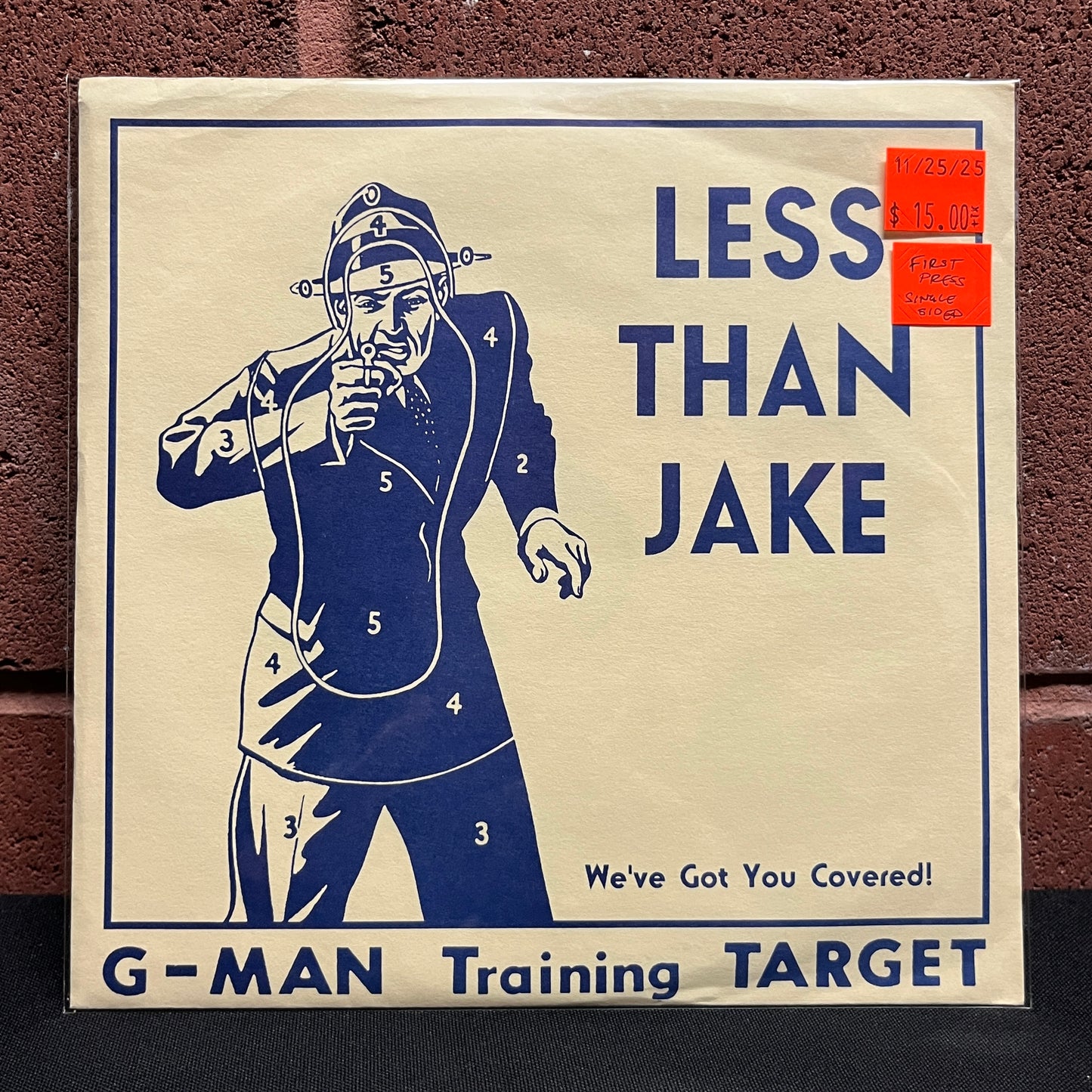 Used Vinyl: Less Than Jake "G-Man Training Target" 7" (1st Press on Red Dawg)