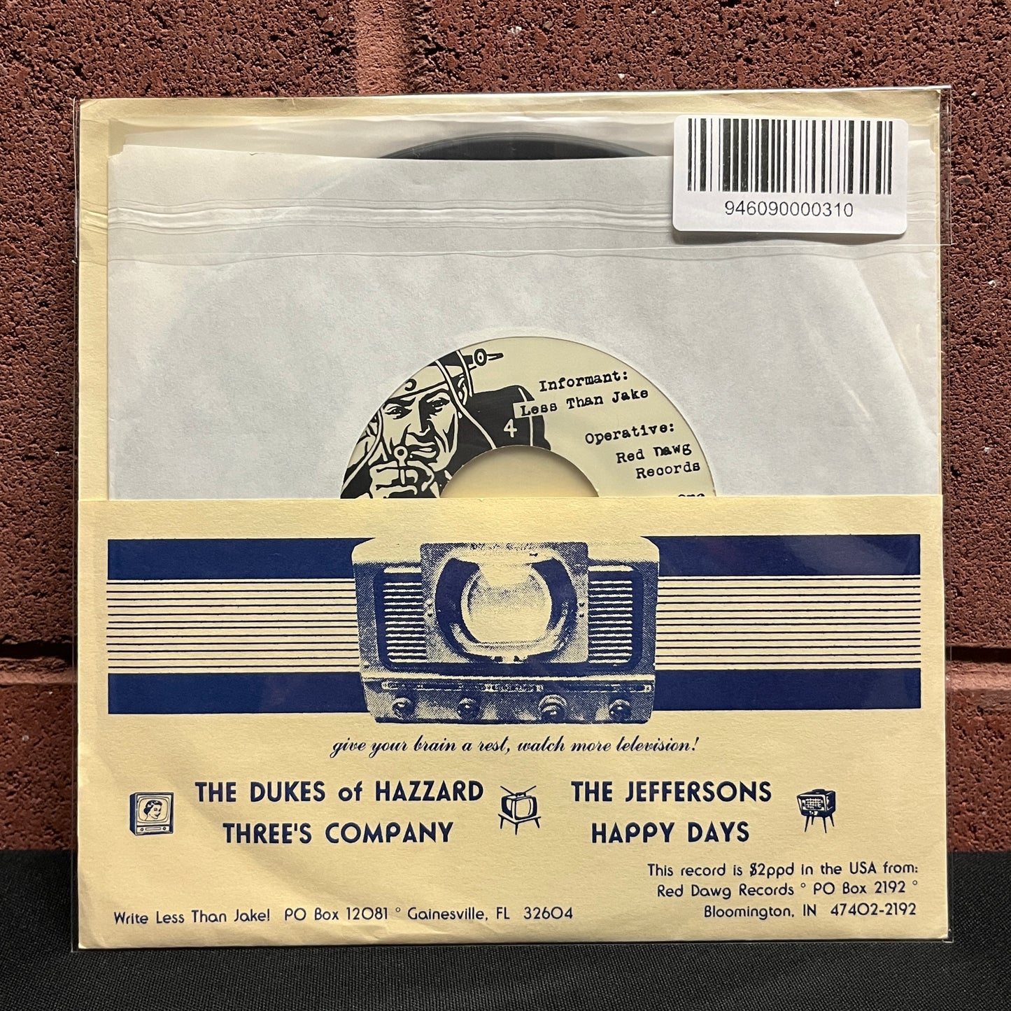 Used Vinyl: Less Than Jake "G-Man Training Target" 7" (1st Press on Red Dawg)