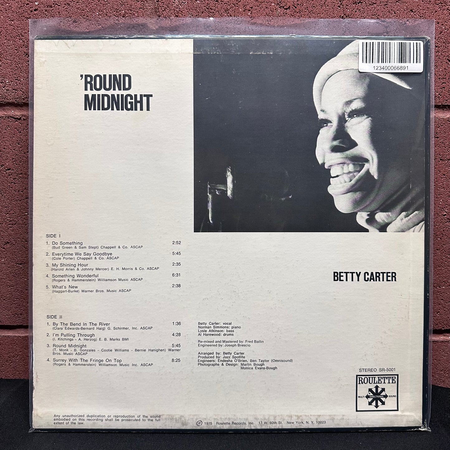 Used Vinyl: Betty Carter ‎"Round Midnight" LP (1975 Press)