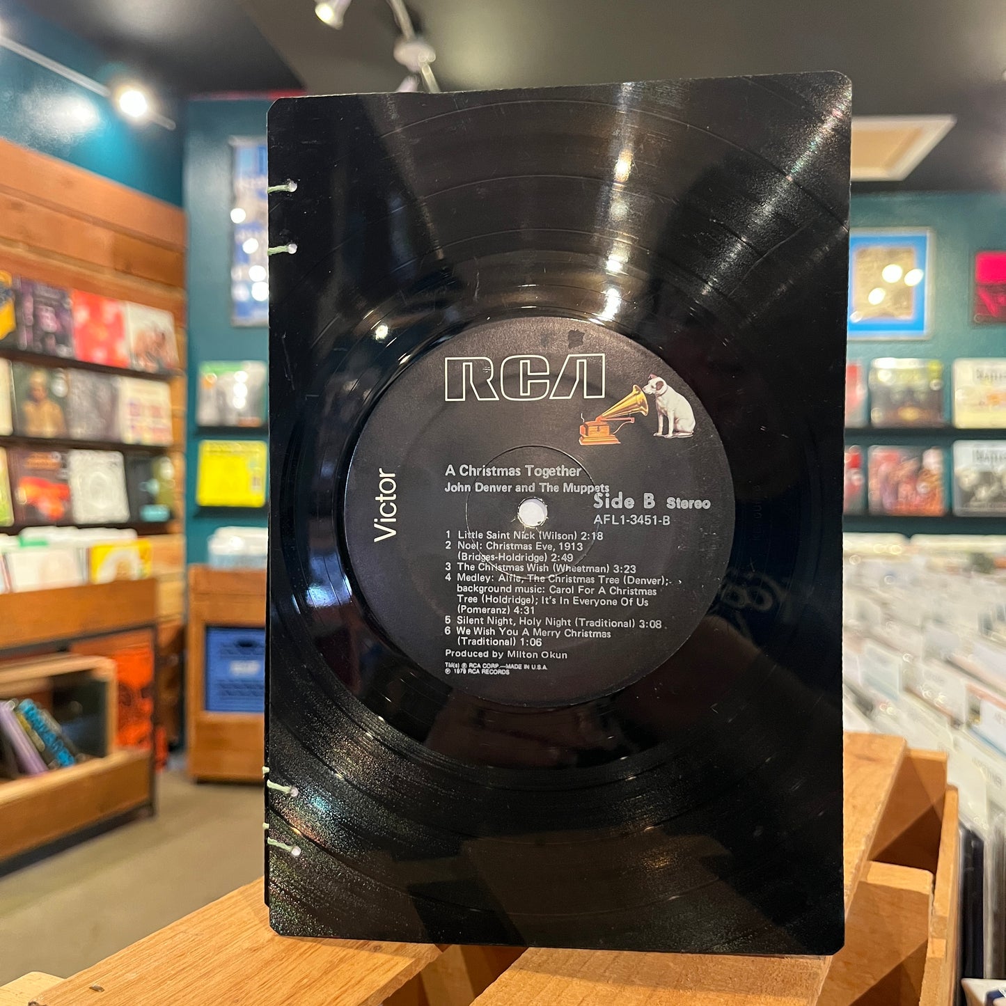 The Muppets w/John Denver / Chipmunks Xmas Recycled Vinyl Journal