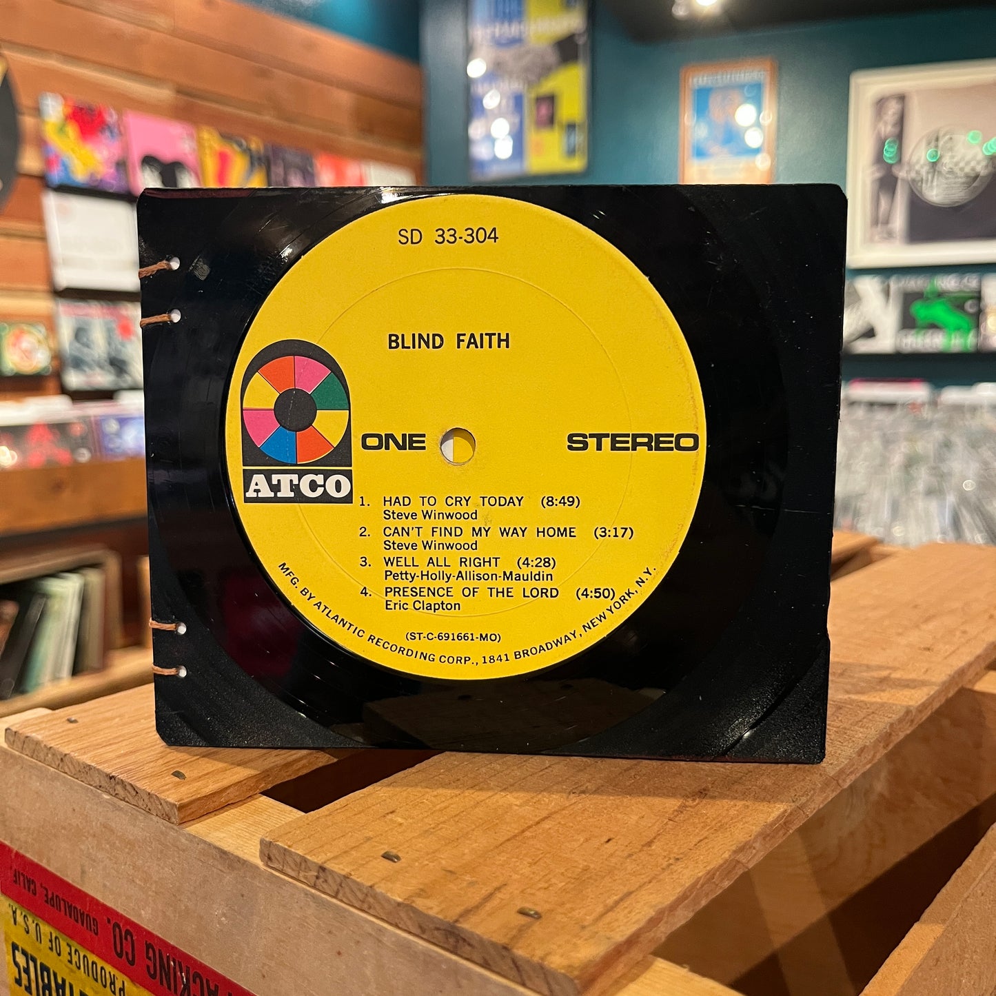 Eric Clapton / Blind Faith Recycled Vinyl Mini-Journal